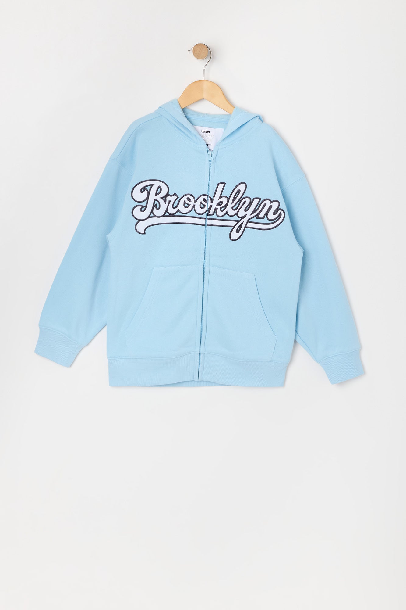 Girls Brooklyn Embroidered Zip-Up Fleece Hoodie
