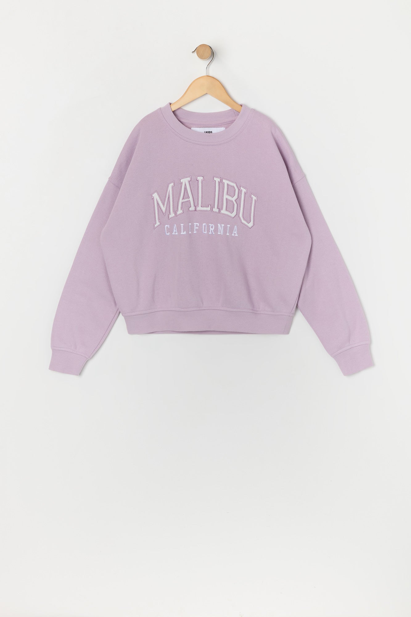 Chandail en molleton avec motif brodé Malibu pour fille