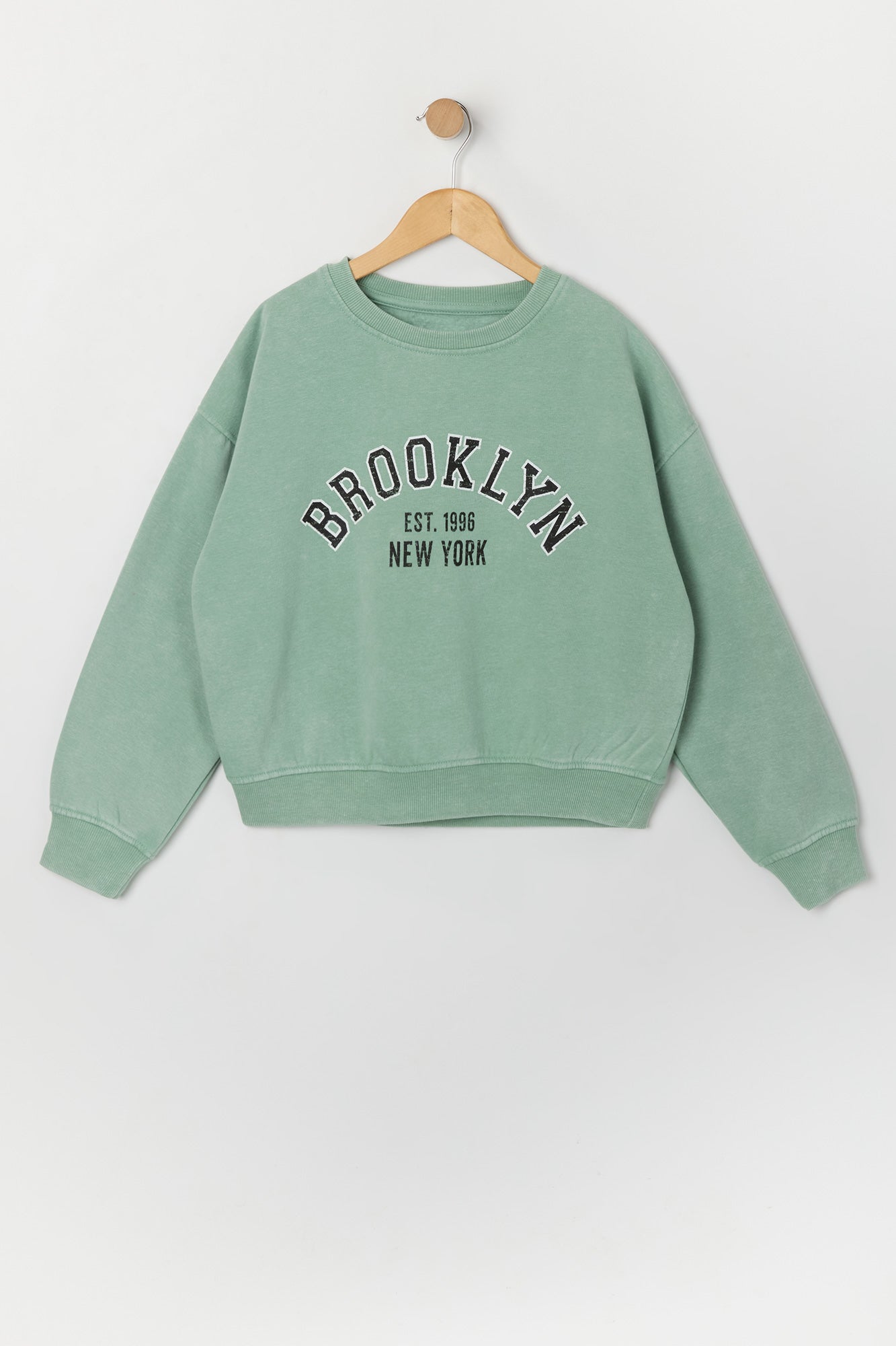 Girls Brooklyn Graphic Washed Fleece Sweatshirt
