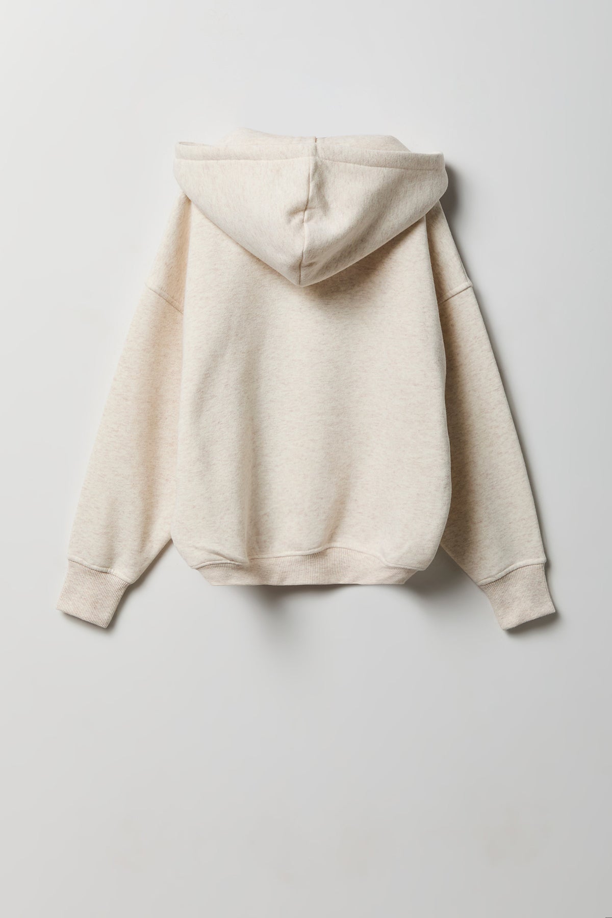 Alt View 2. Girls Luxe Fleece Boxy Hoodie - Oatmeal