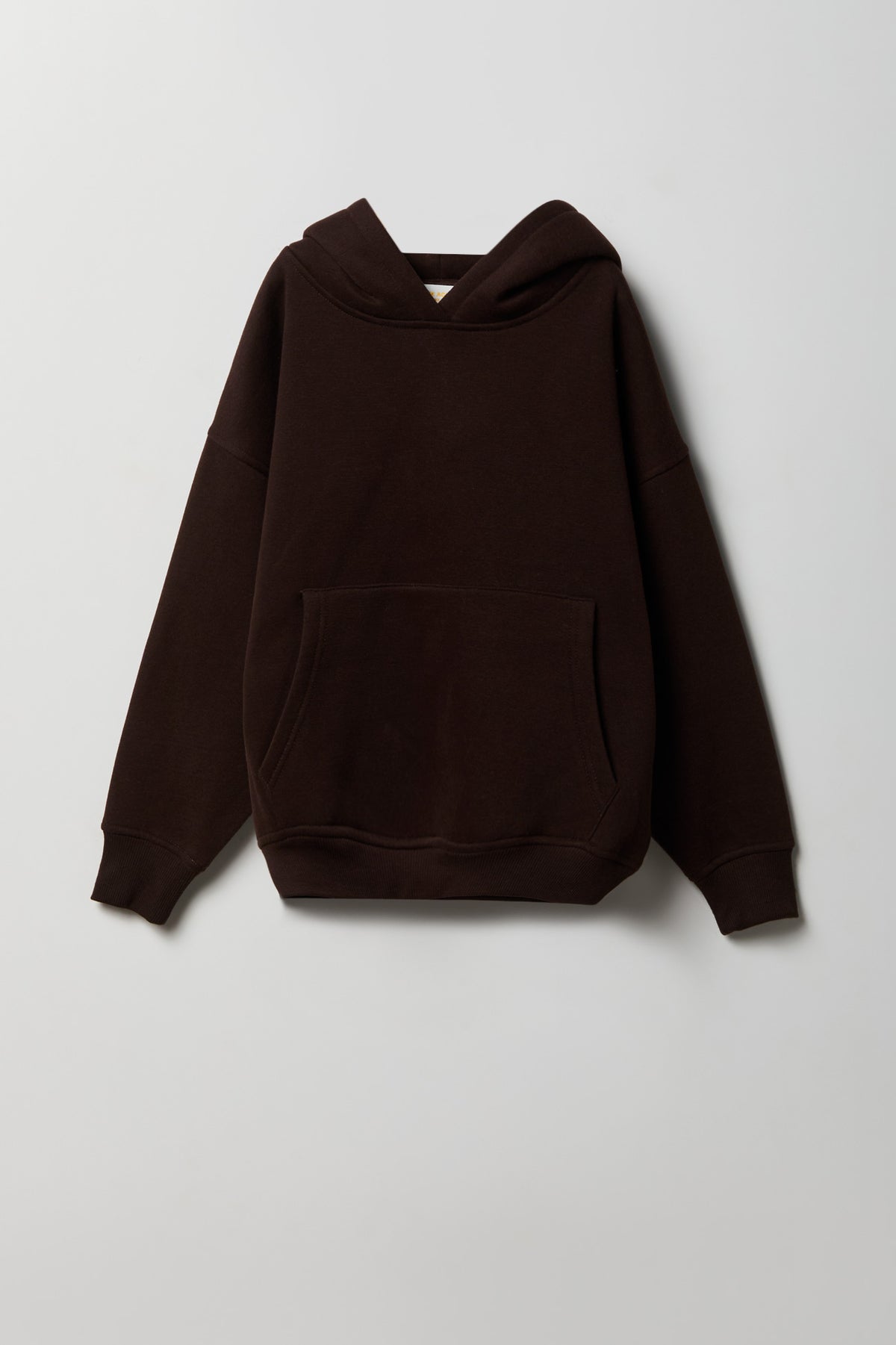 Girls Luxe Fleece Boxy Hoodie - Brown