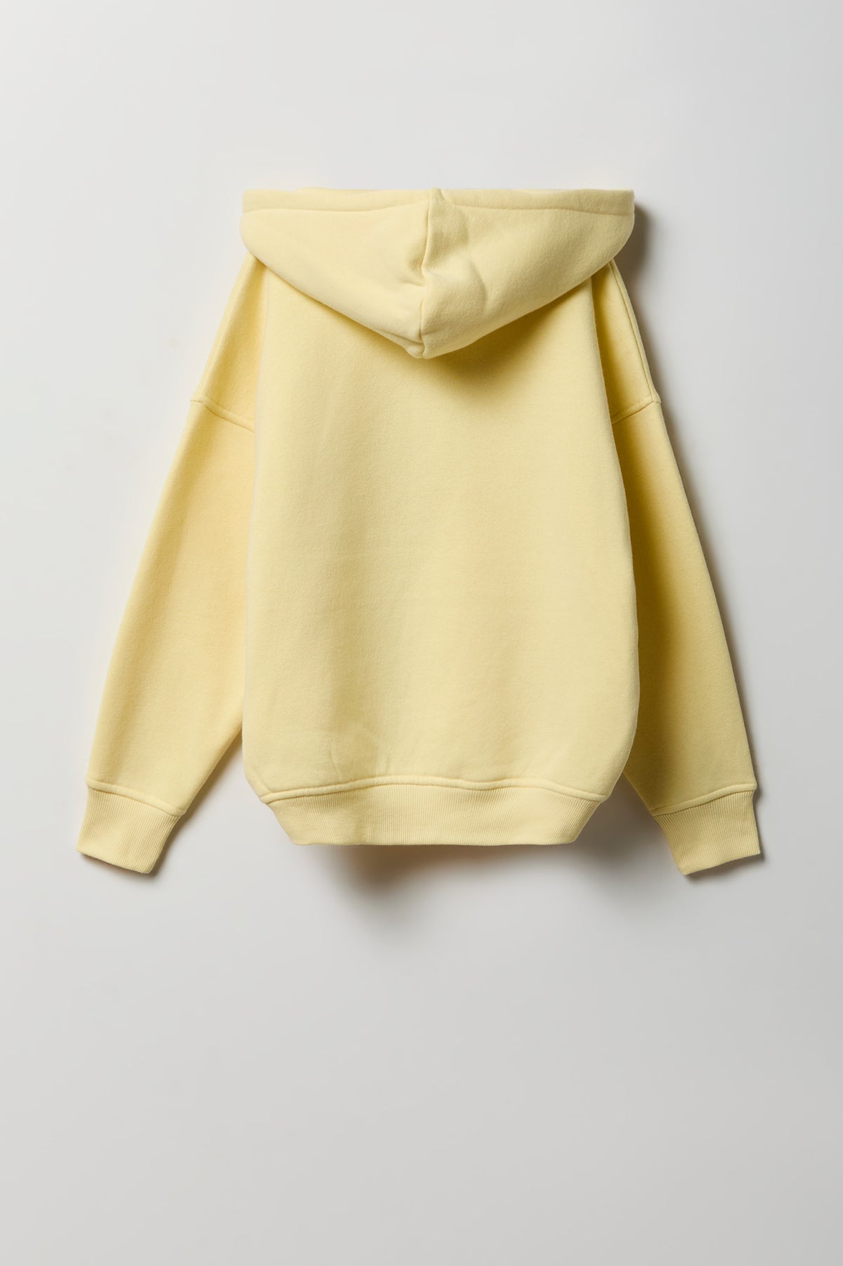 Alt View 2. Girls Luxe Fleece Boxy Hoodie - Pale Yellow