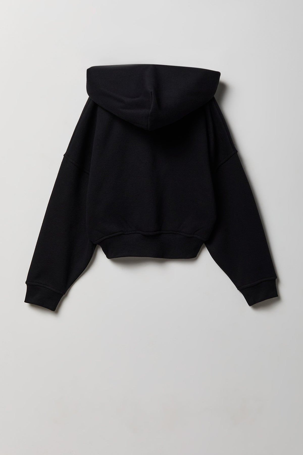 Alt View 2. Girls Luxe Fleece Oversized Zip Hoodie - Black
