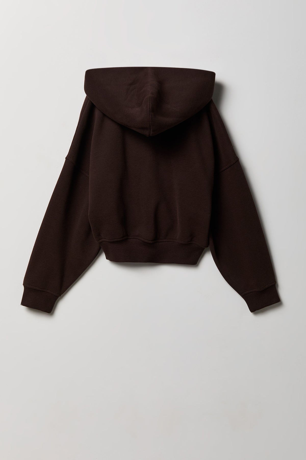 Alt View 2. Girls Luxe Fleece Oversized Zip Hoodie - Brown