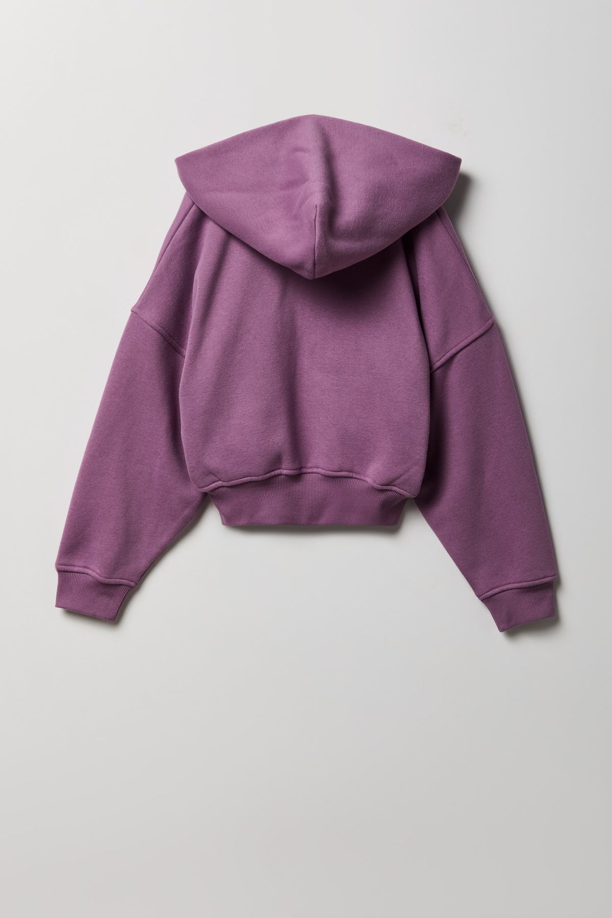 Alt View 2. Girls Luxe Fleece Oversized Zip Hoodie - Purple