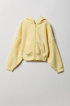 Girls Luxe Fleece Oversized Zip Hoodie