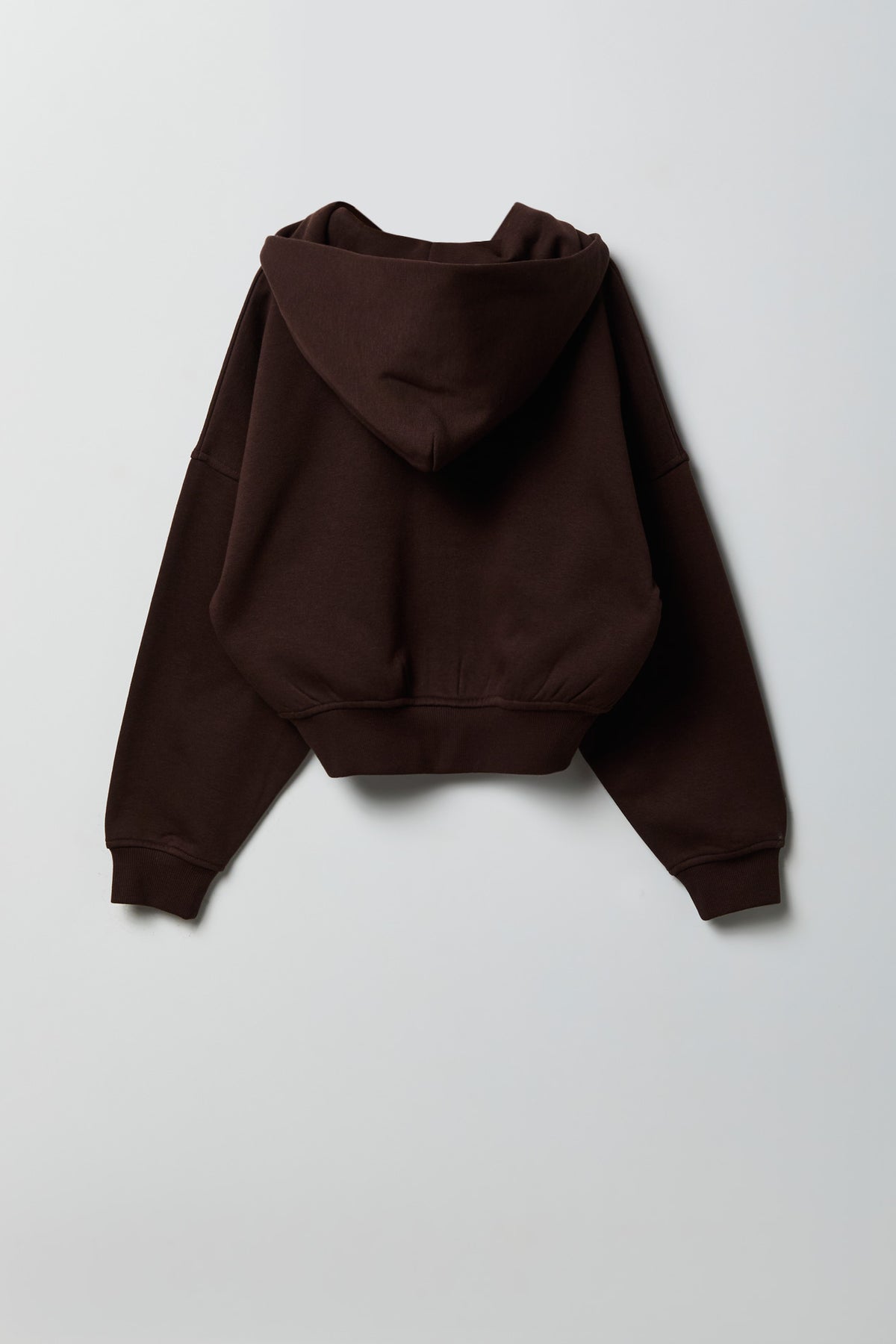 Alt View 2. Girls Zip-Up Fleece Hoodie - Brown