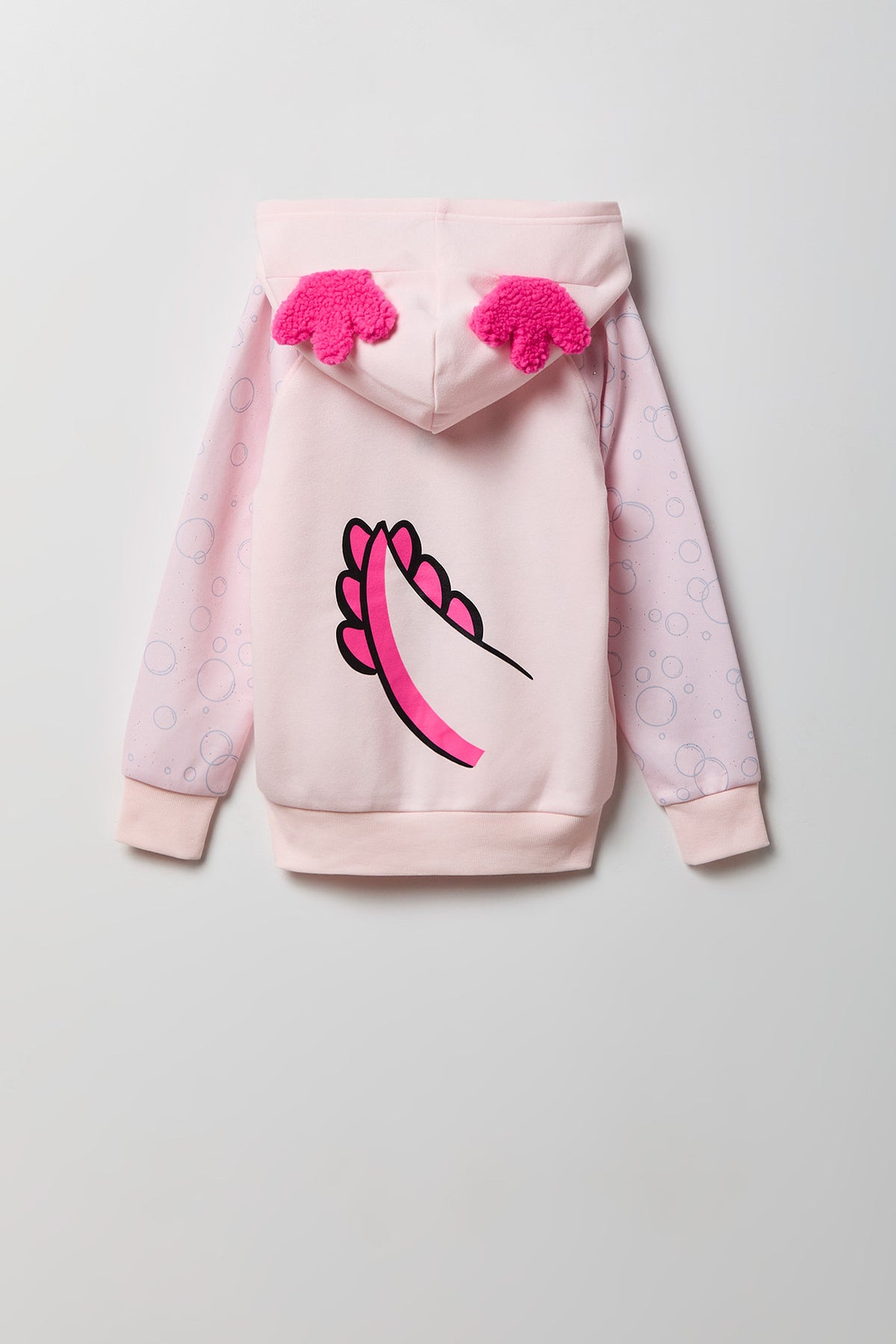 Vue alternative 3. Haut à capuchon avec imprimé Axolotl 3D pour fille