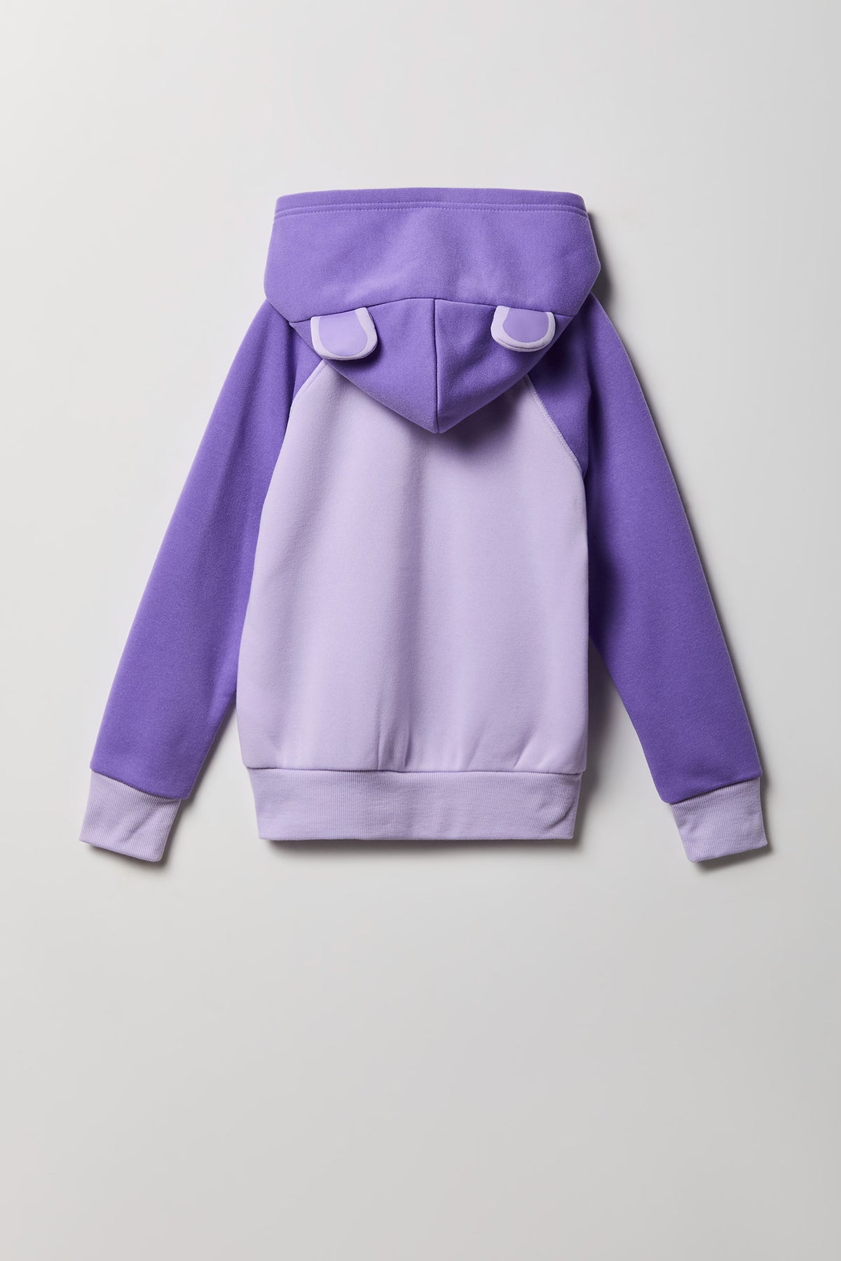 Alt View 3. Kids 3D Hippo Character Hoodie - Lilac