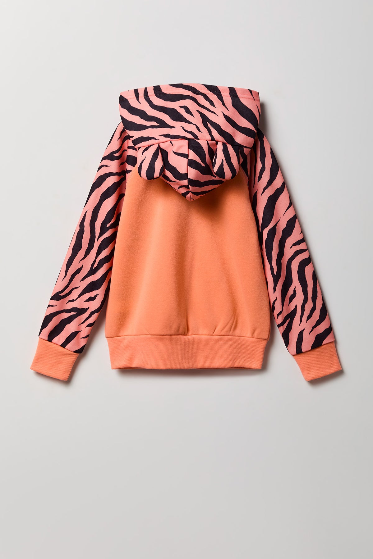 Alt View 3. Kids 3D Tiger Character Hoodie - Orange