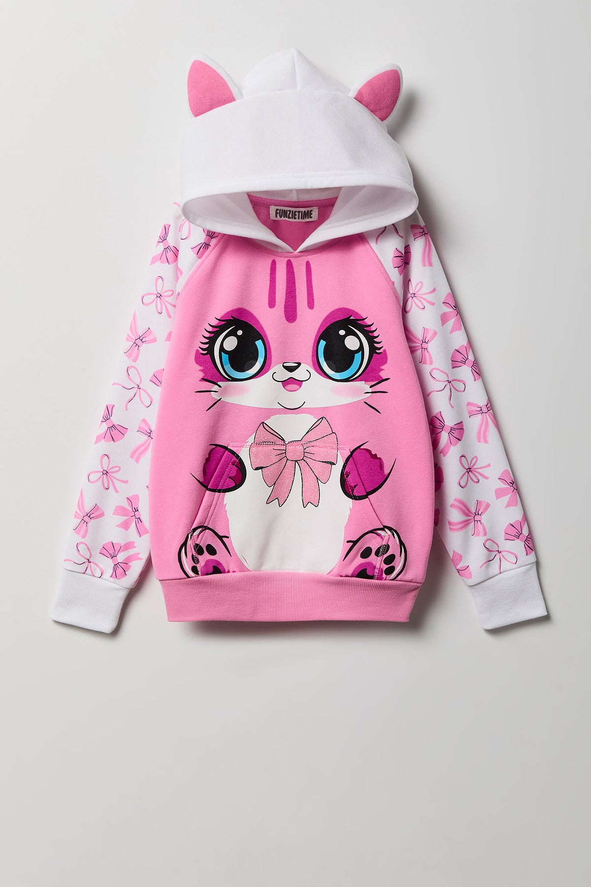 Haut à capuchon Chat 3D pour fille