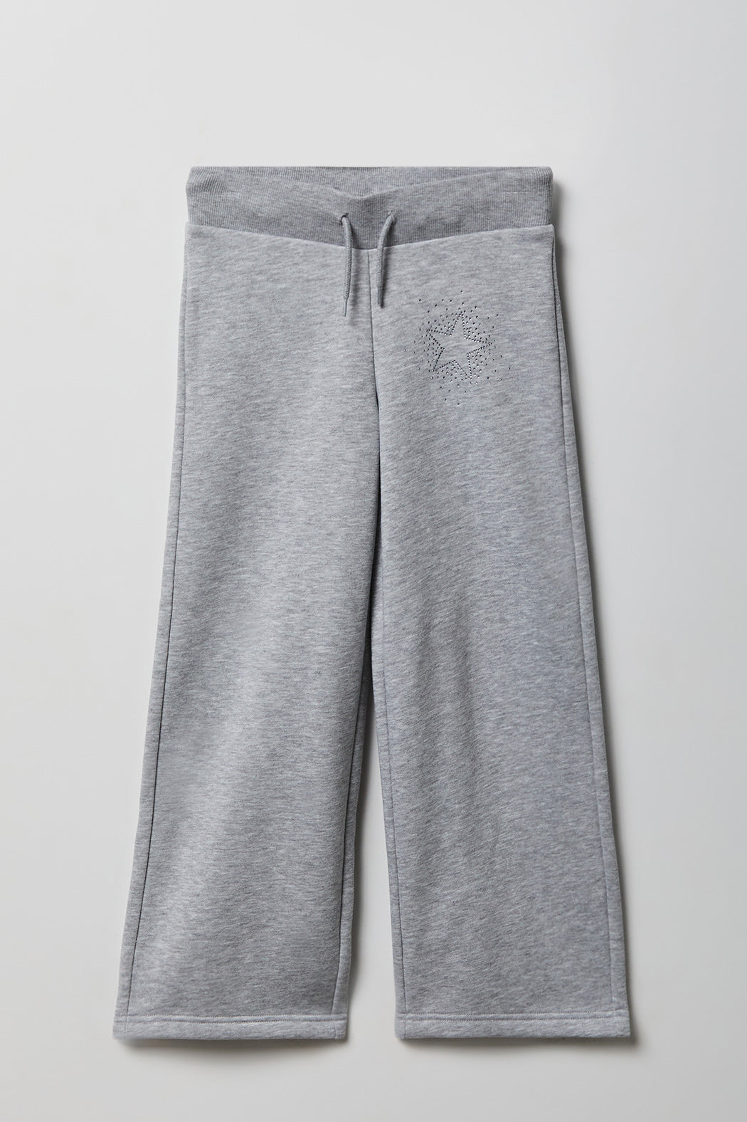 Girls Straight Leg Fleece Sweatpant - Heather Grey