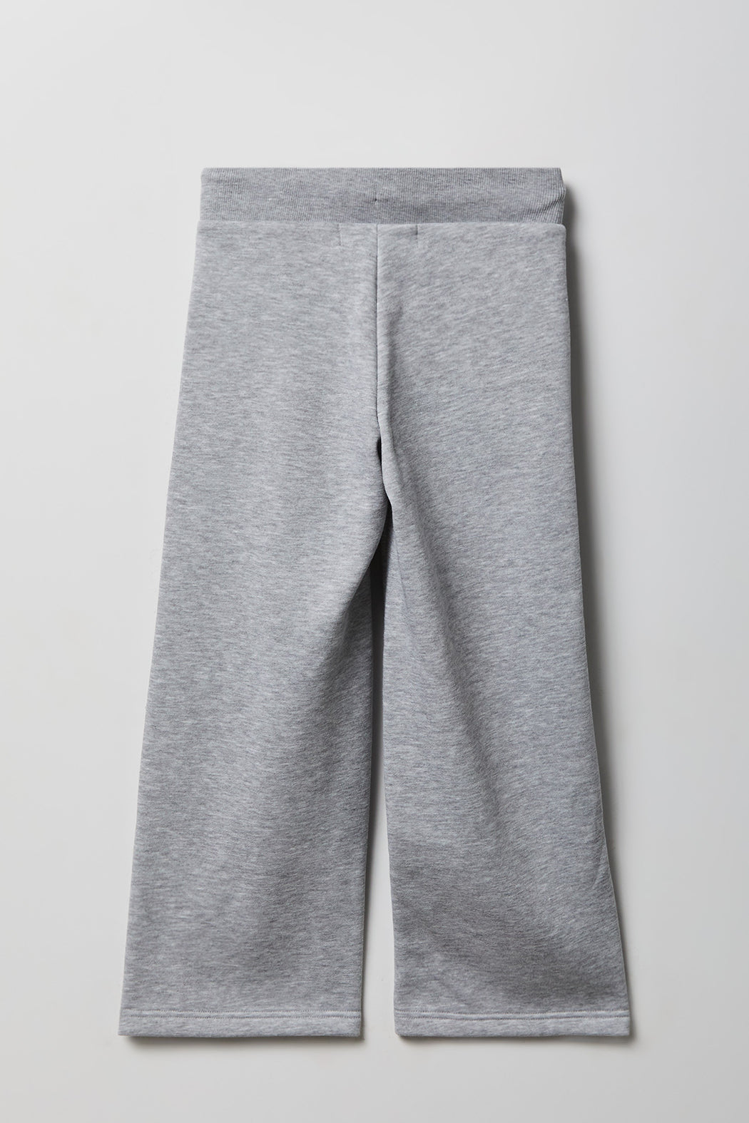 Alt View 2. Girls Straight Leg Fleece Sweatpant - Heather Grey