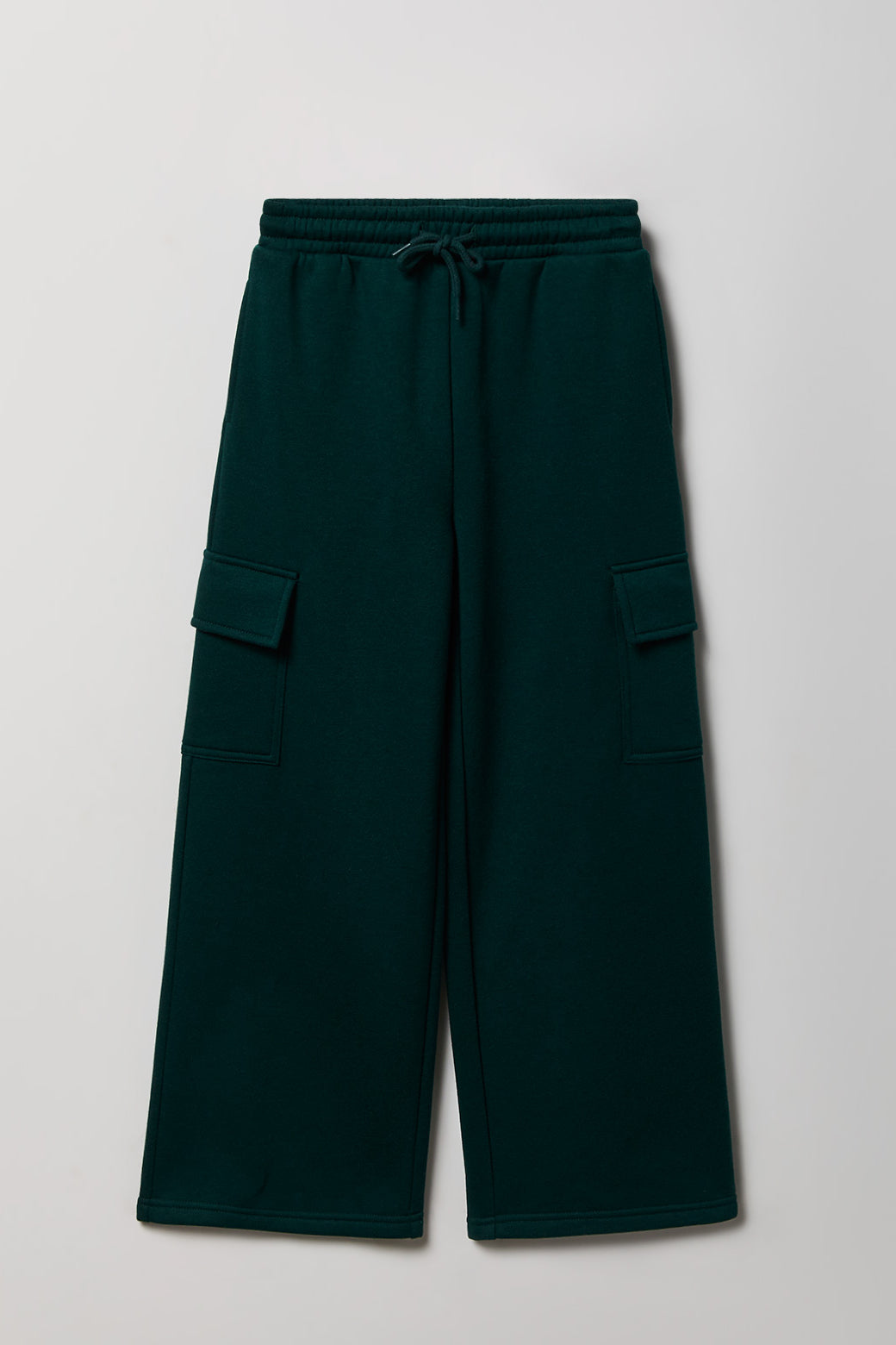 Pantalon d'entraînement cargo à jambe large en molleton pour fille