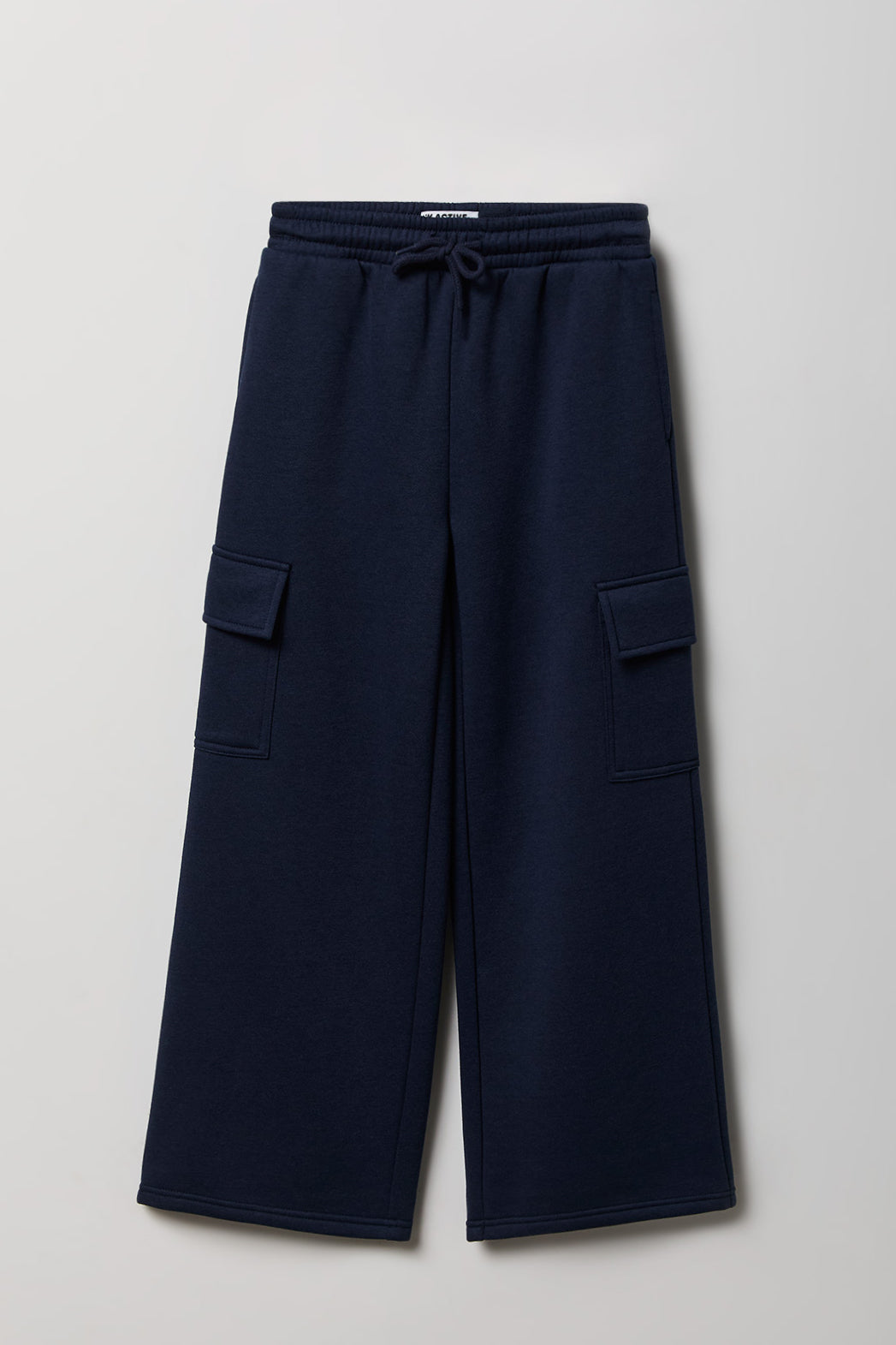 Pantalon d'entraînement cargo à jambe large en molleton pour fille