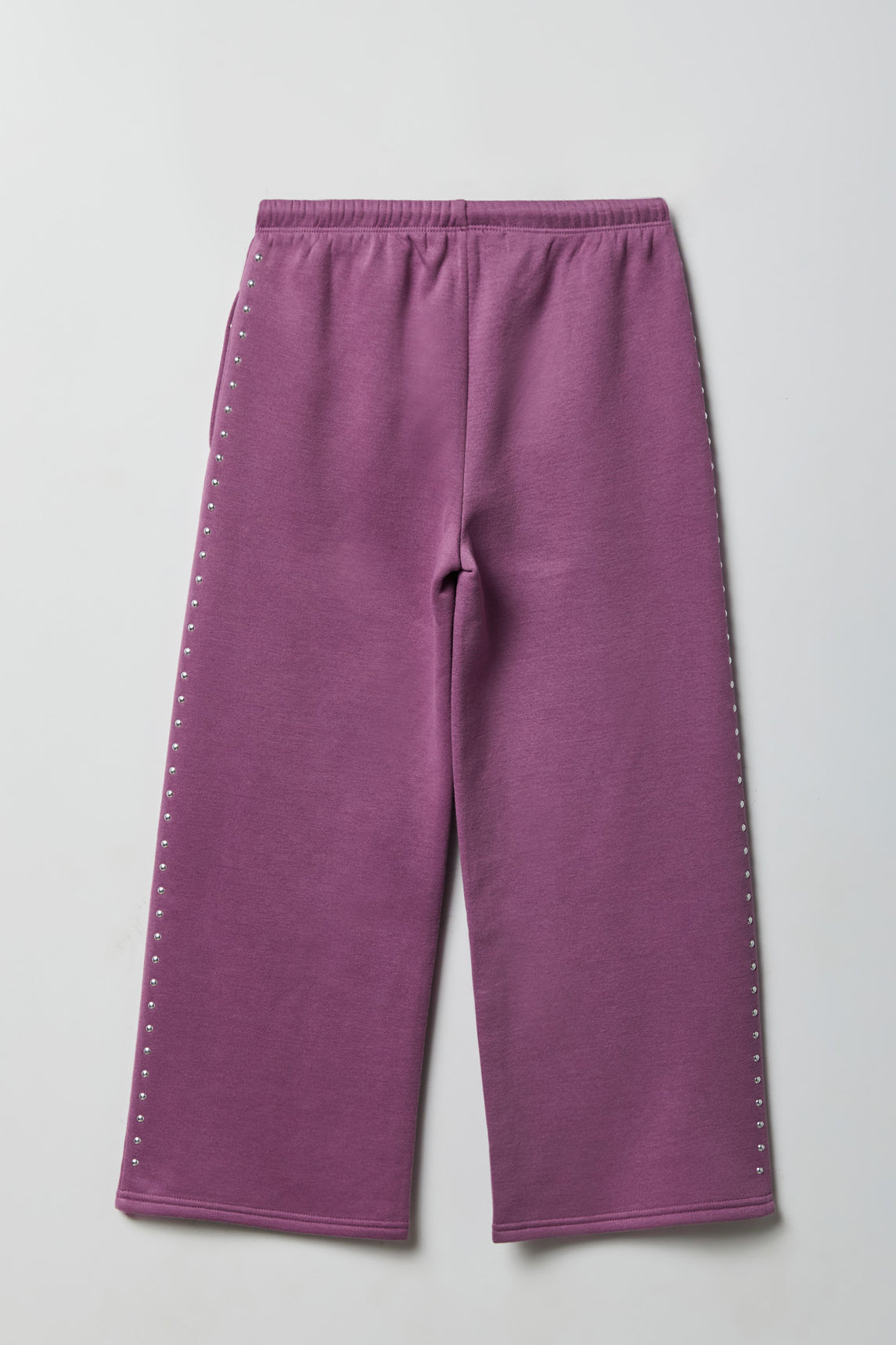 Vue alternative 2. Pantalon d'entraînement à jambe large en molleton clouté pour fille