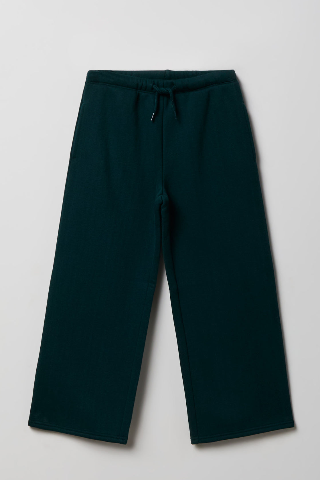 Girls Luxe Fleece Wide Leg Sweatpant - Green
