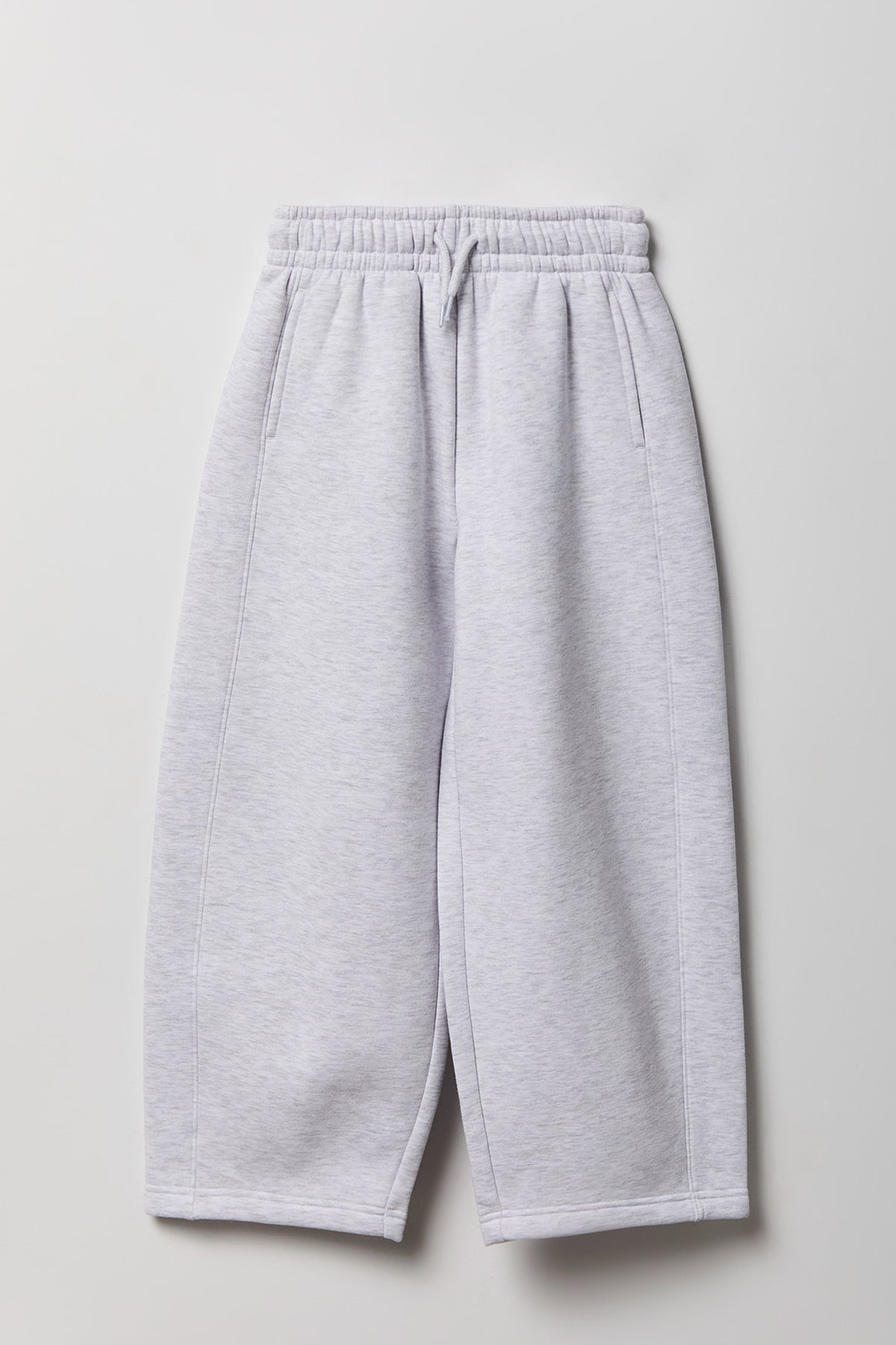 Girls Fleece Barrel Sweatpant - Light Grey