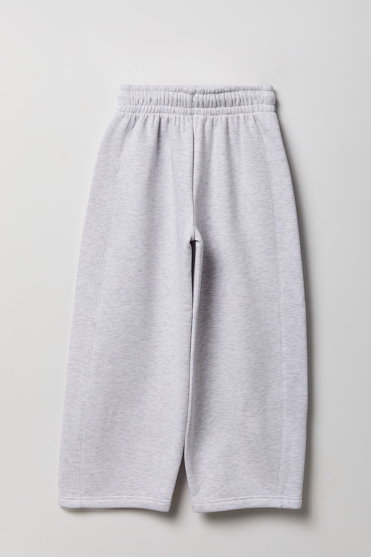 Alt View 2. Girls Fleece Barrel Sweatpant - Light Grey