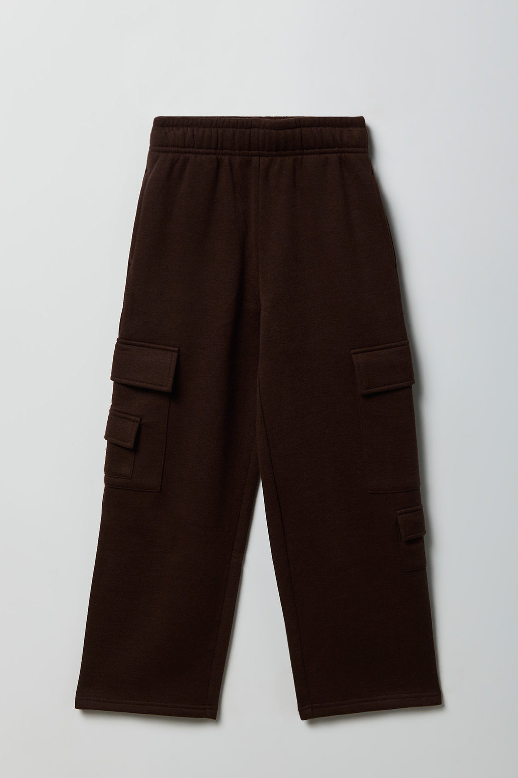 Girls Cargo Fleece Sweatpant - Brown