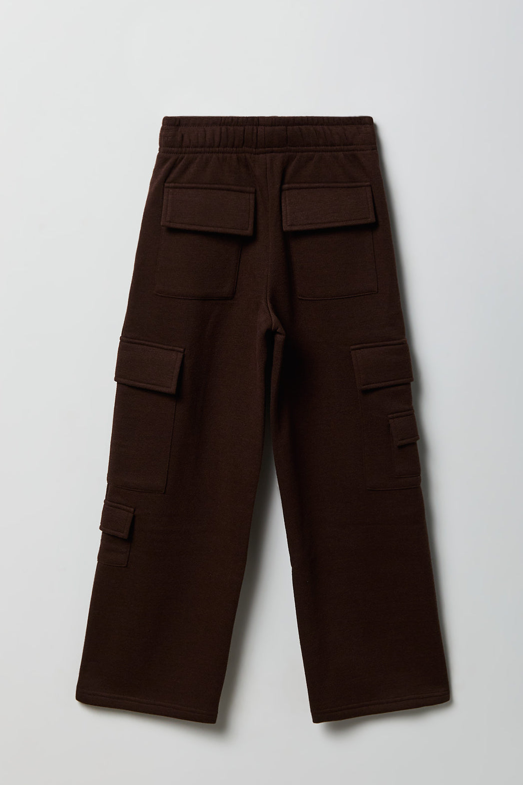Alt View 2. Girls Cargo Fleece Sweatpant - Brown