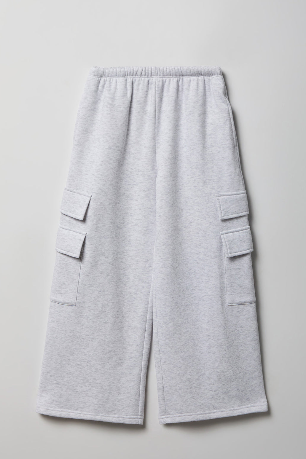 Pantalon d'entraînement cargo à jambe large en molleton pour fille
