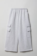 Pantalon d'entraînement cargo à jambe large en molleton pour fille