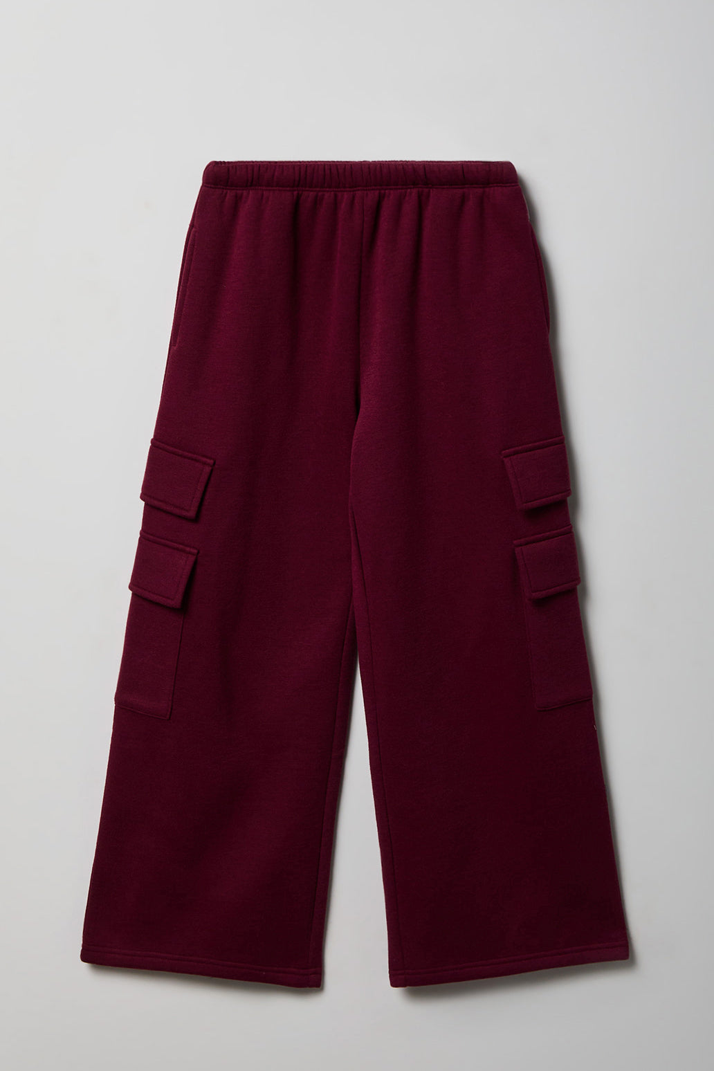 Pantalon d'entraînement cargo à jambe large en molleton pour fille