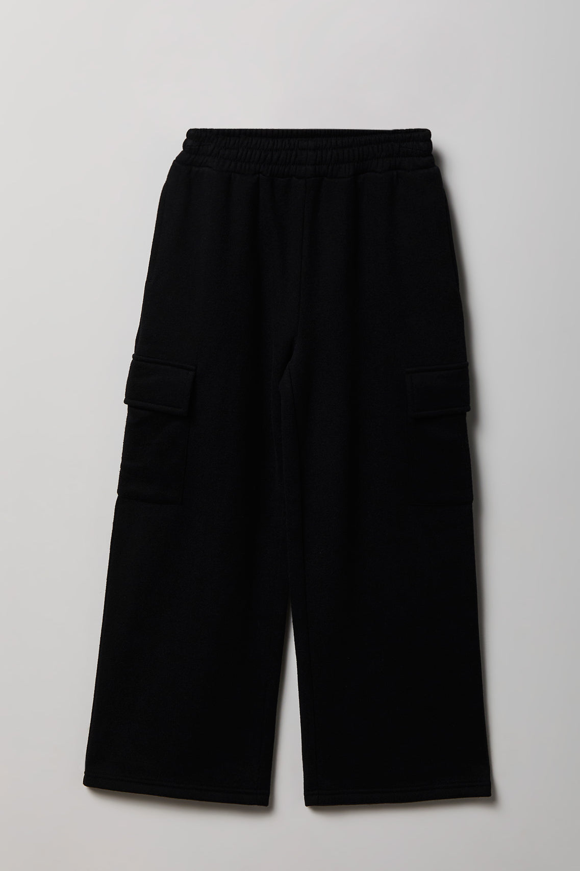 Girls Fleece Cargo Sweatpant - Black