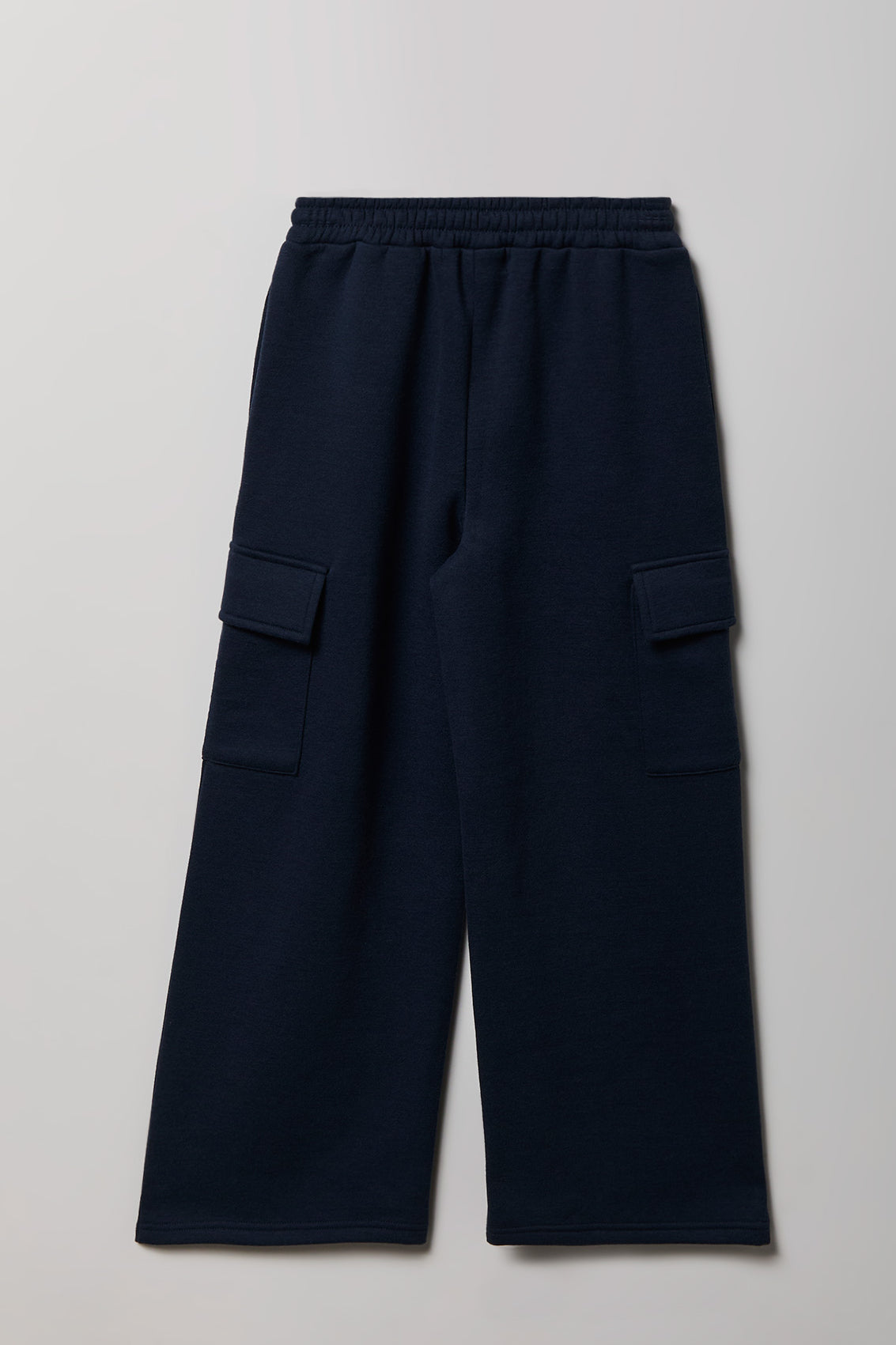 Alt View 2. Girls Fleece Cargo Sweatpant - Navy