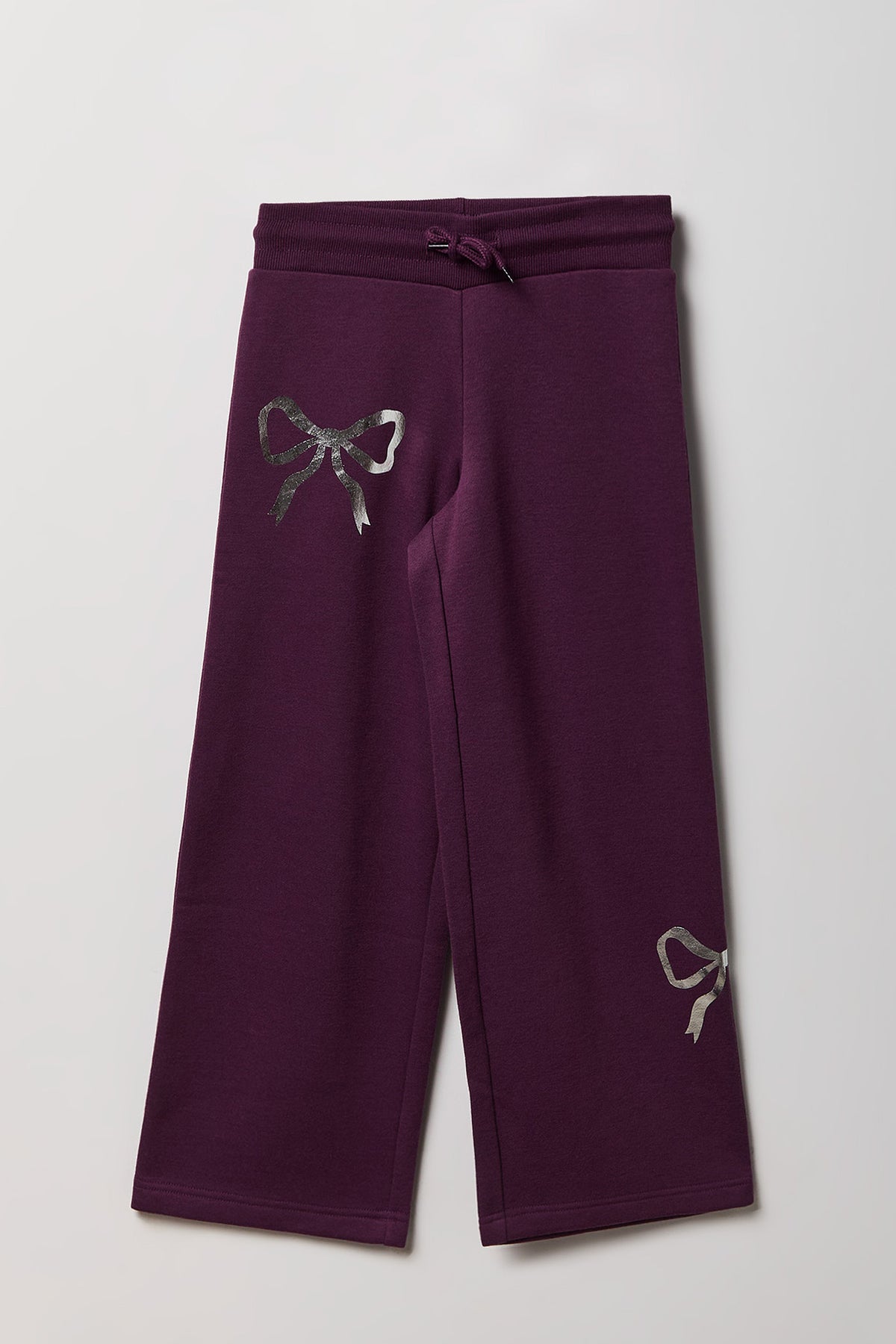 Pantalon d'entraînement à jambe droite en molleton pour fille
