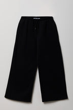Pantalon d'entraînement à jambe ultralarge en molleton de luxe pour fille