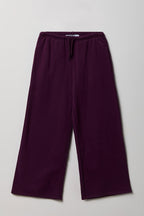 Pantalon d'entraînement à jambe ultralarge en molleton de luxe pour fille