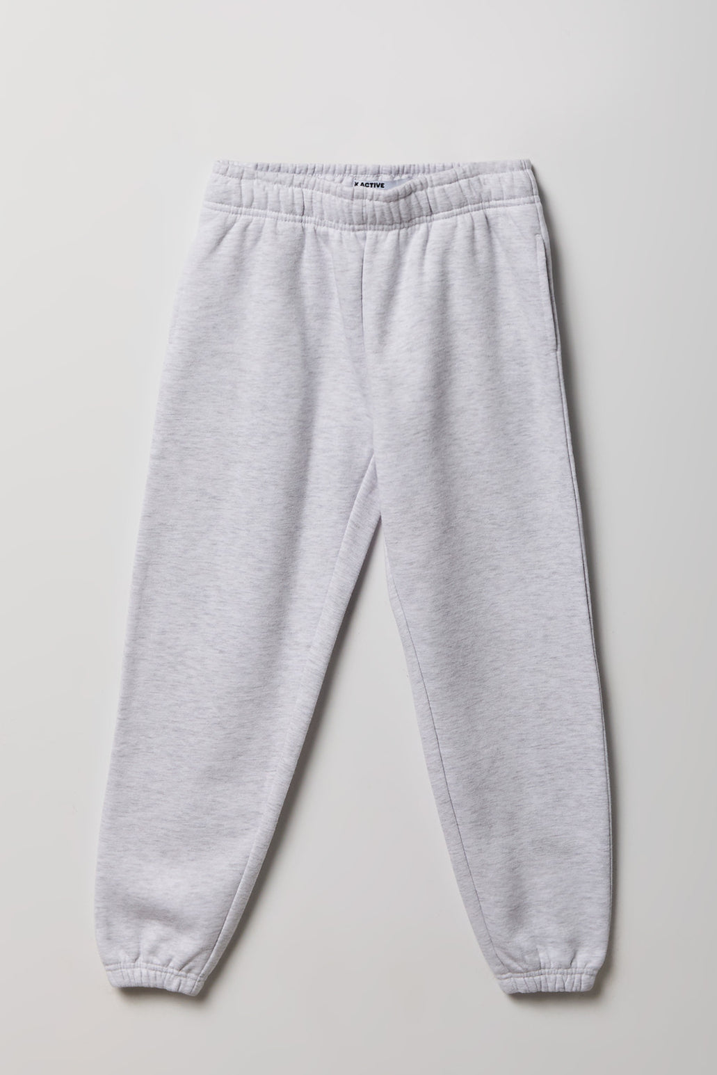 Girls Luxe Fleece Oversized Jogger - Light Grey