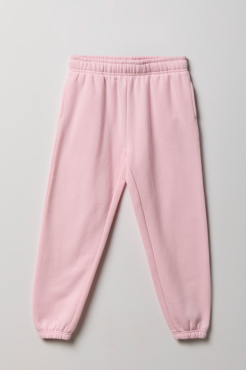 Girls Luxe Fleece Oversized Jogger - Light Pink