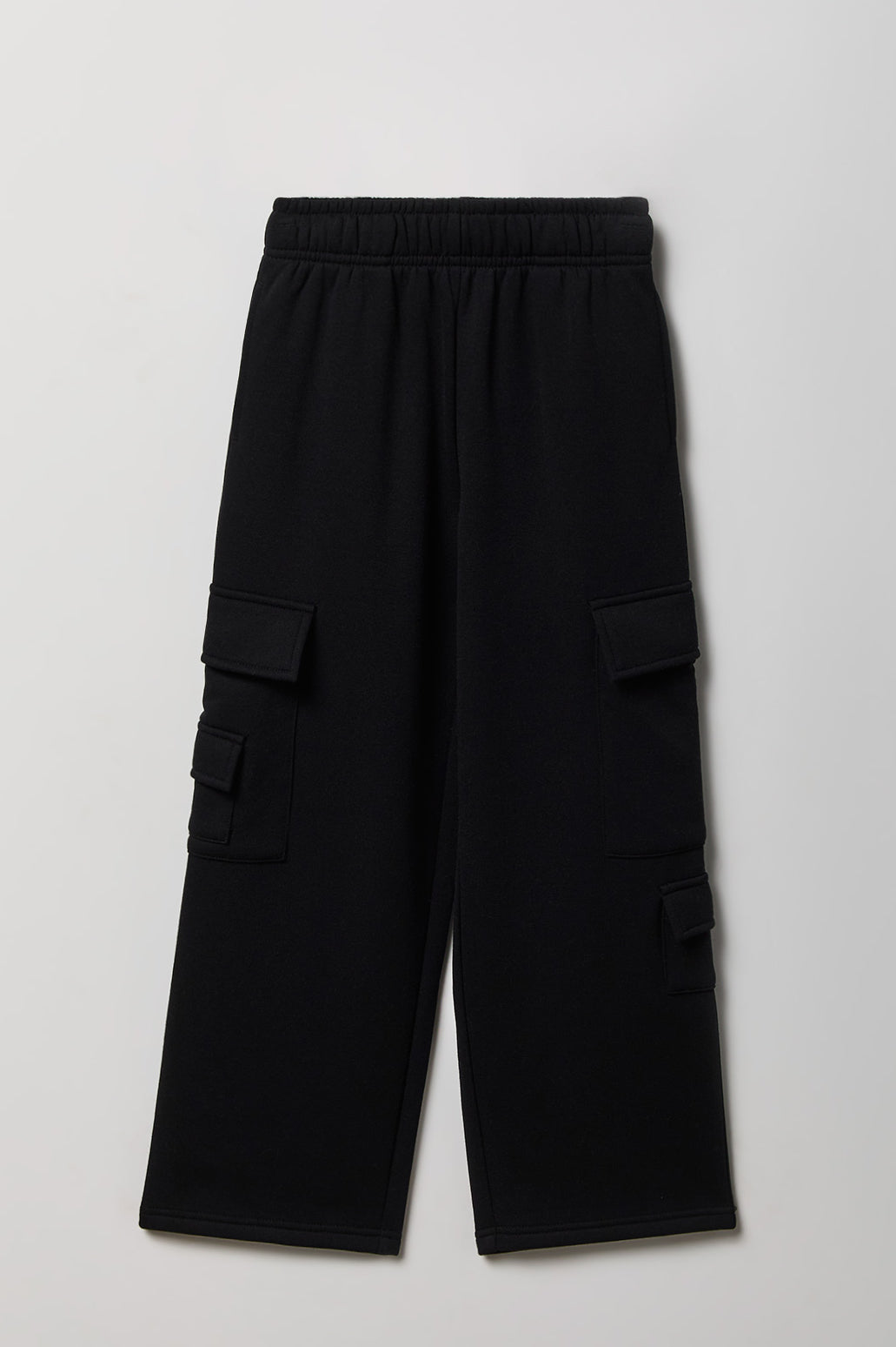 Pantalon d'entraînement cargo à jambe large en molleton pour fille
