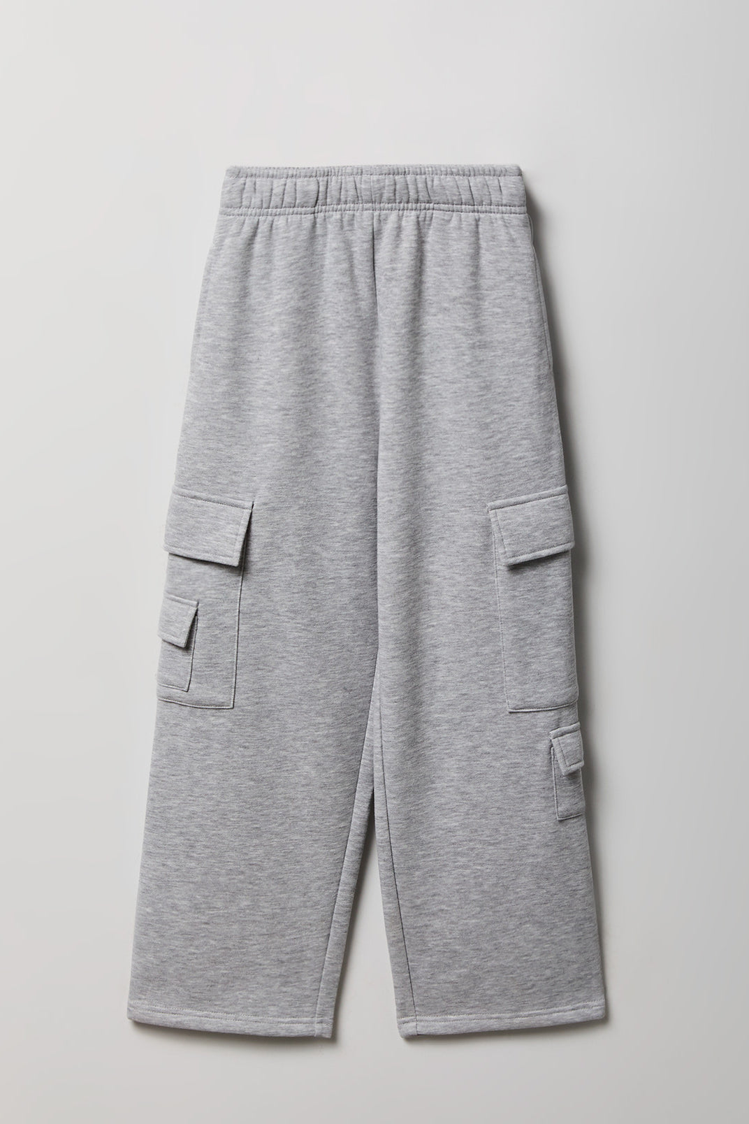 Pantalon d'entraînement cargo à jambe large en molleton pour fille