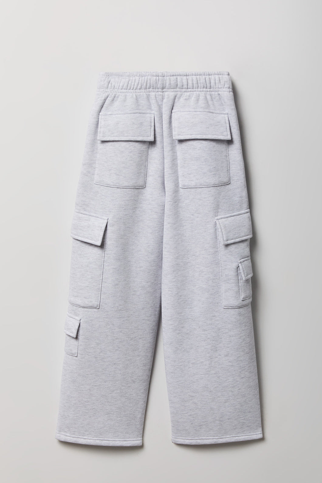 Vue alternative 2. Pantalon d'entraînement cargo à jambe large en molleton pour fille