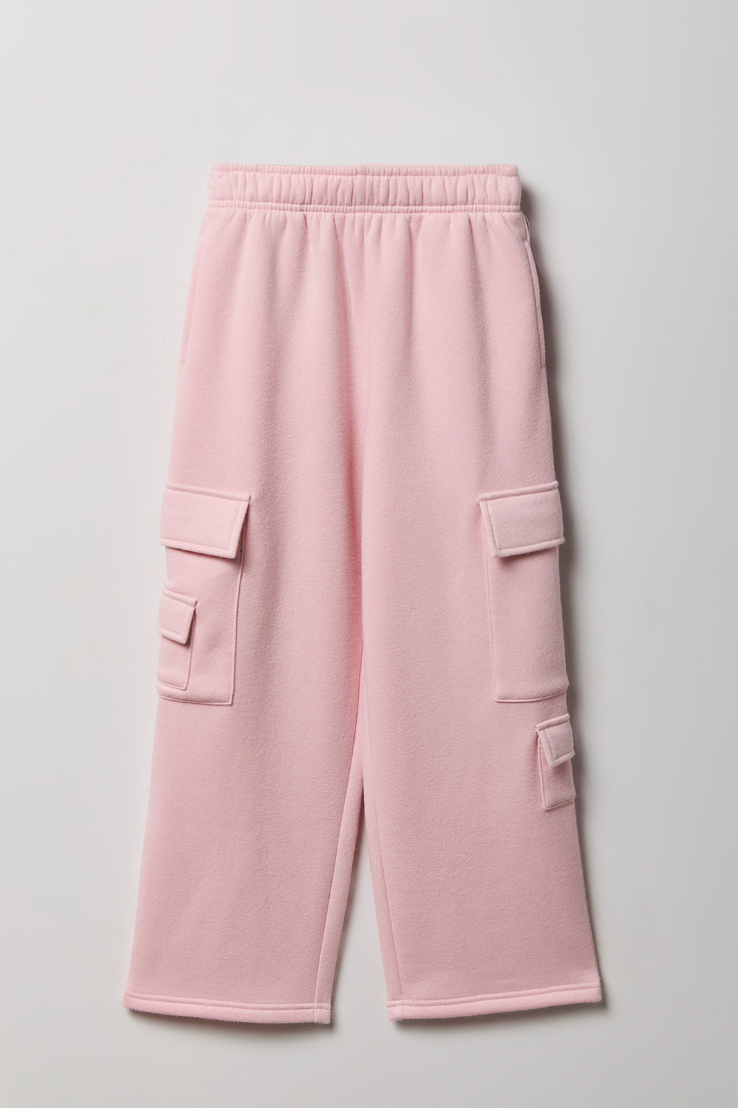 Pantalon d'entraînement cargo à jambe large en molleton pour fille