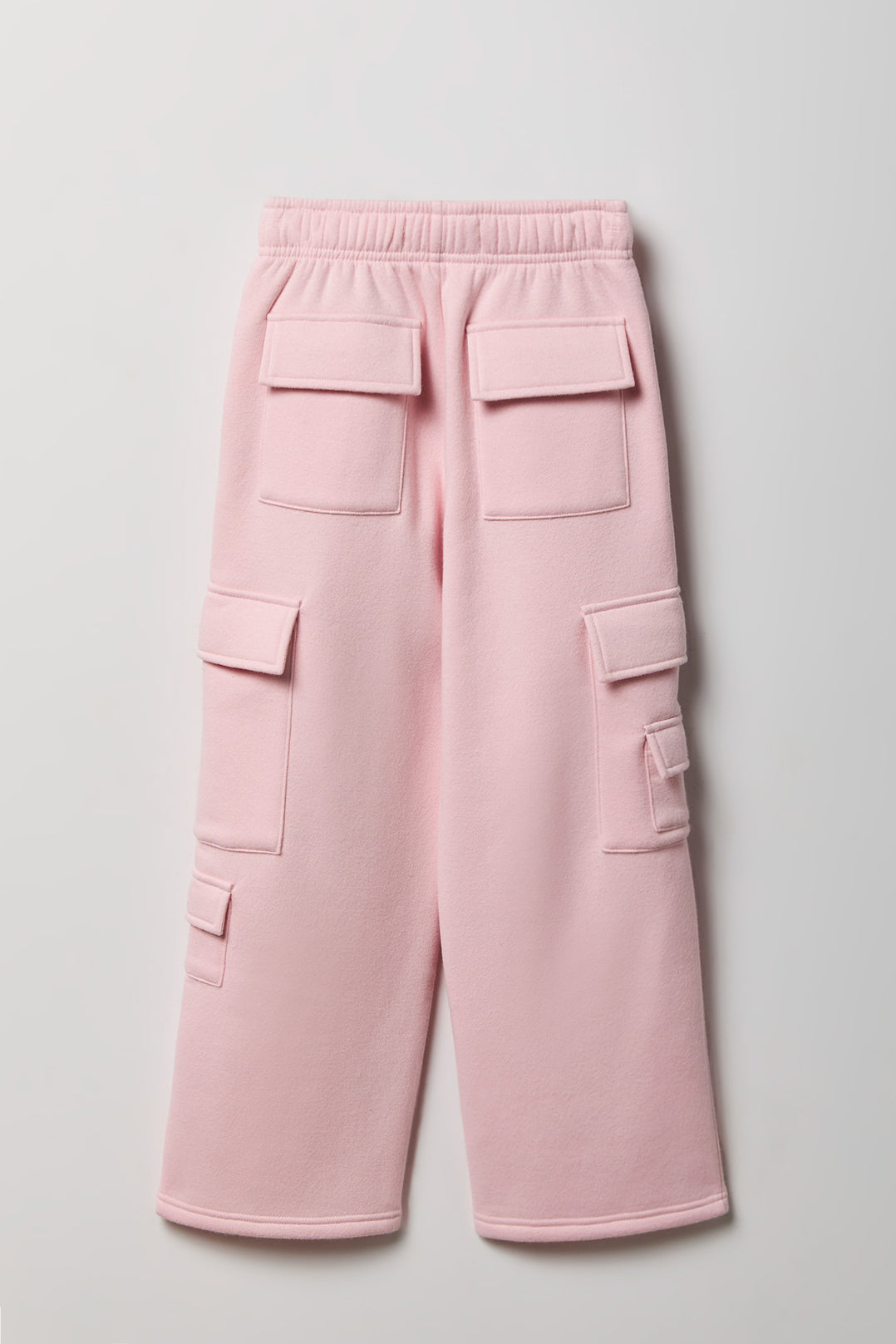 Vue alternative 2. Pantalon d'entraînement cargo à jambe large en molleton pour fille