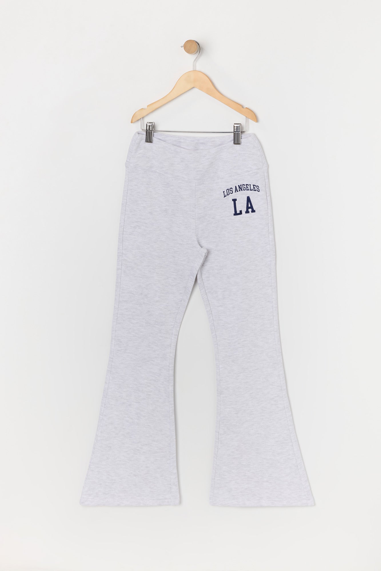Girls Los Angeles Embroidered Fleece Flare Pant