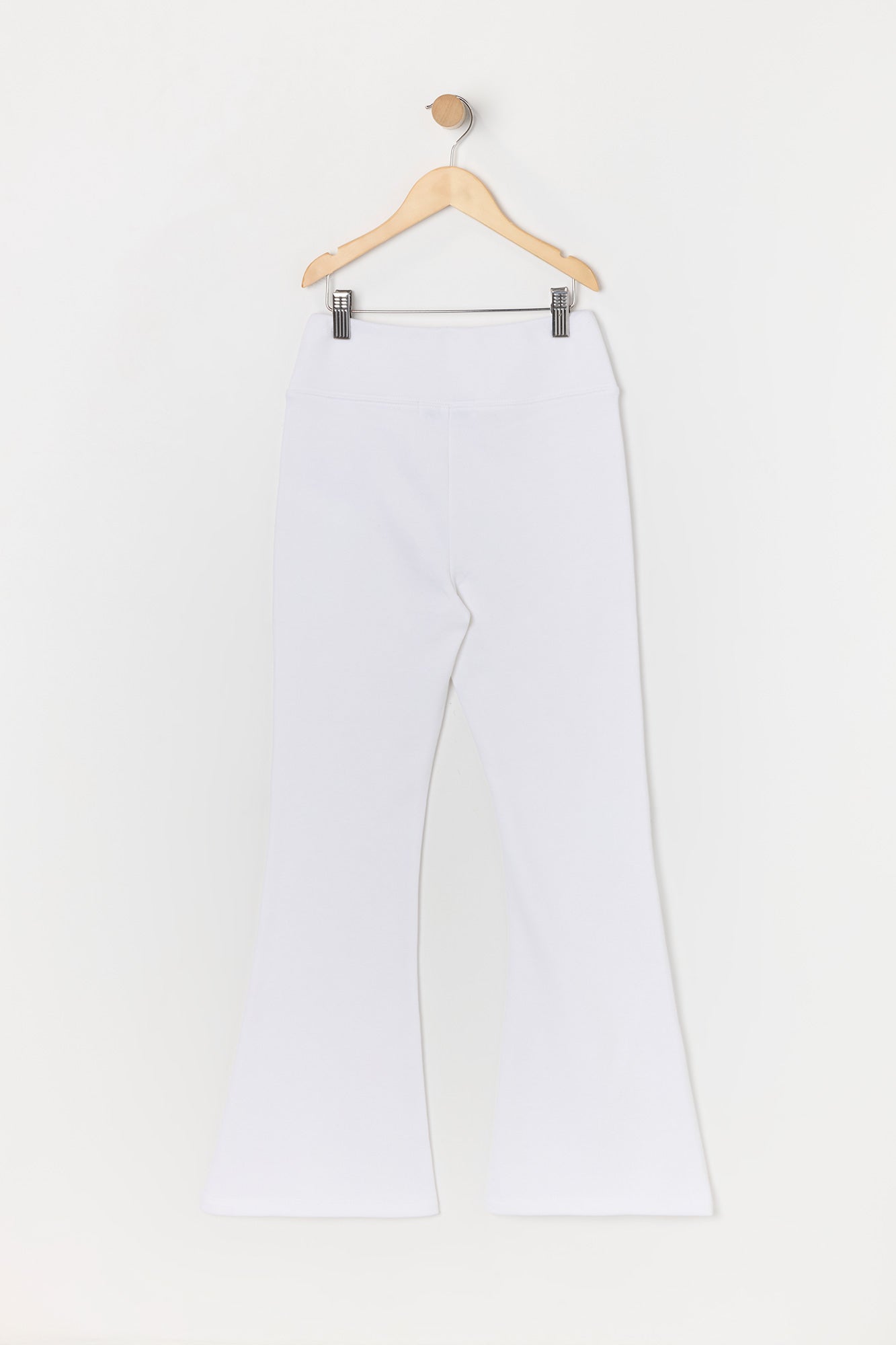 Pantalon à jambe évasée en molleton avec motif brodé LA pour fille