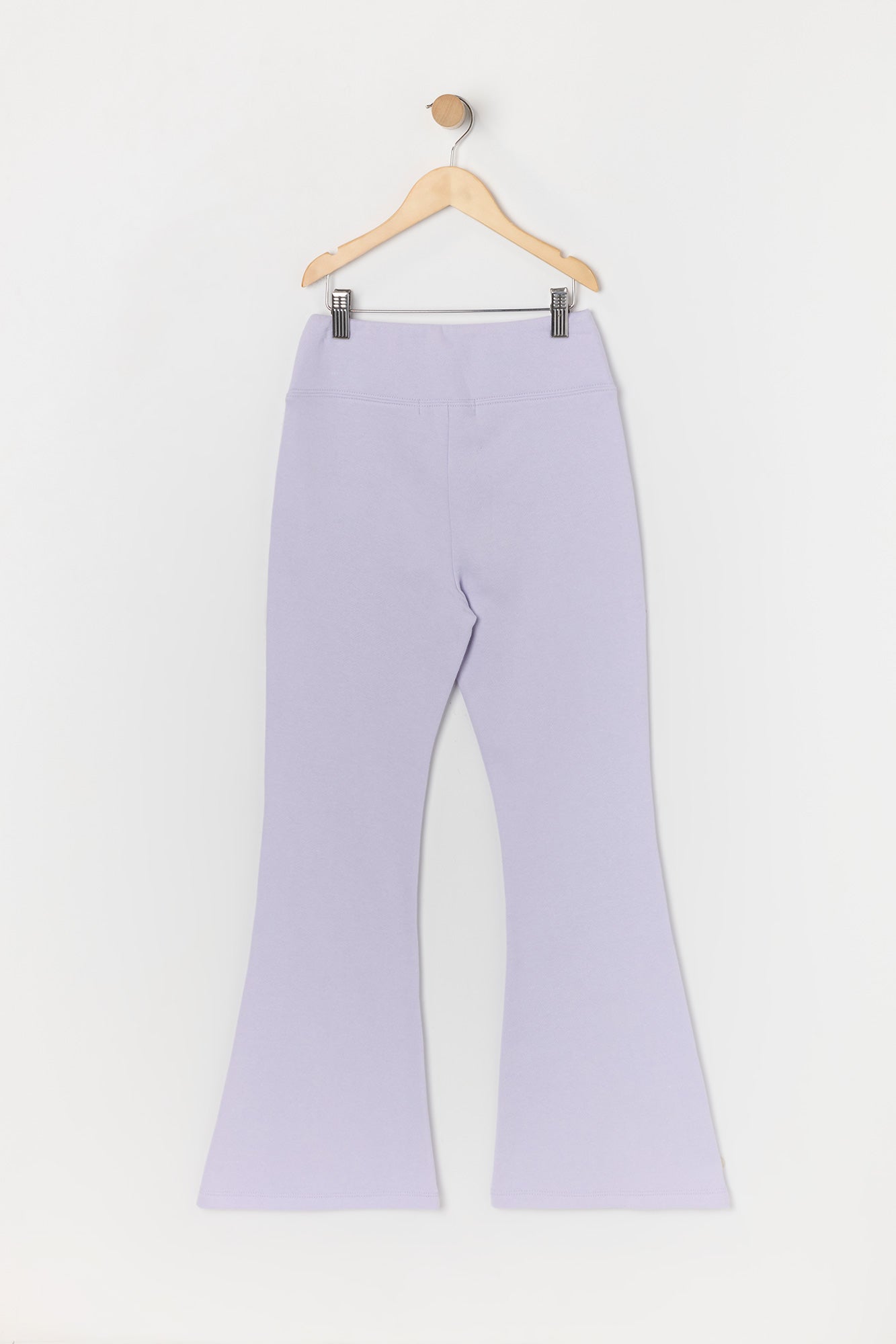 Pantalon à jambe évasée en molleton avec motif brodé New York pour fille