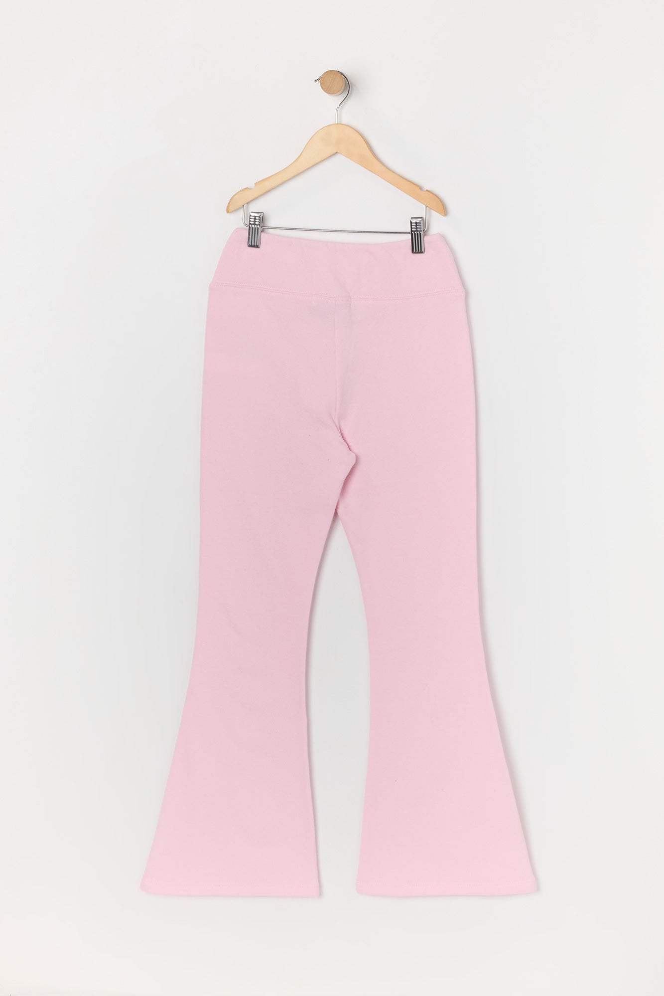 Pantalon à jambe évasée en molleton avec motif brodé Cerise pour fille