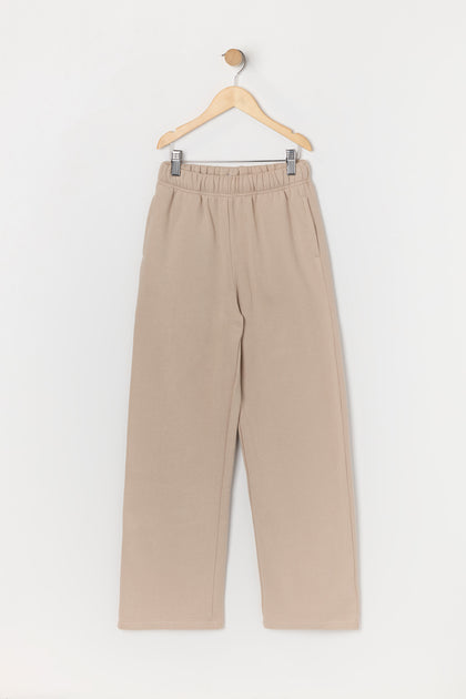 Pantalon d'entraînement à jambe large en molleton pour fille