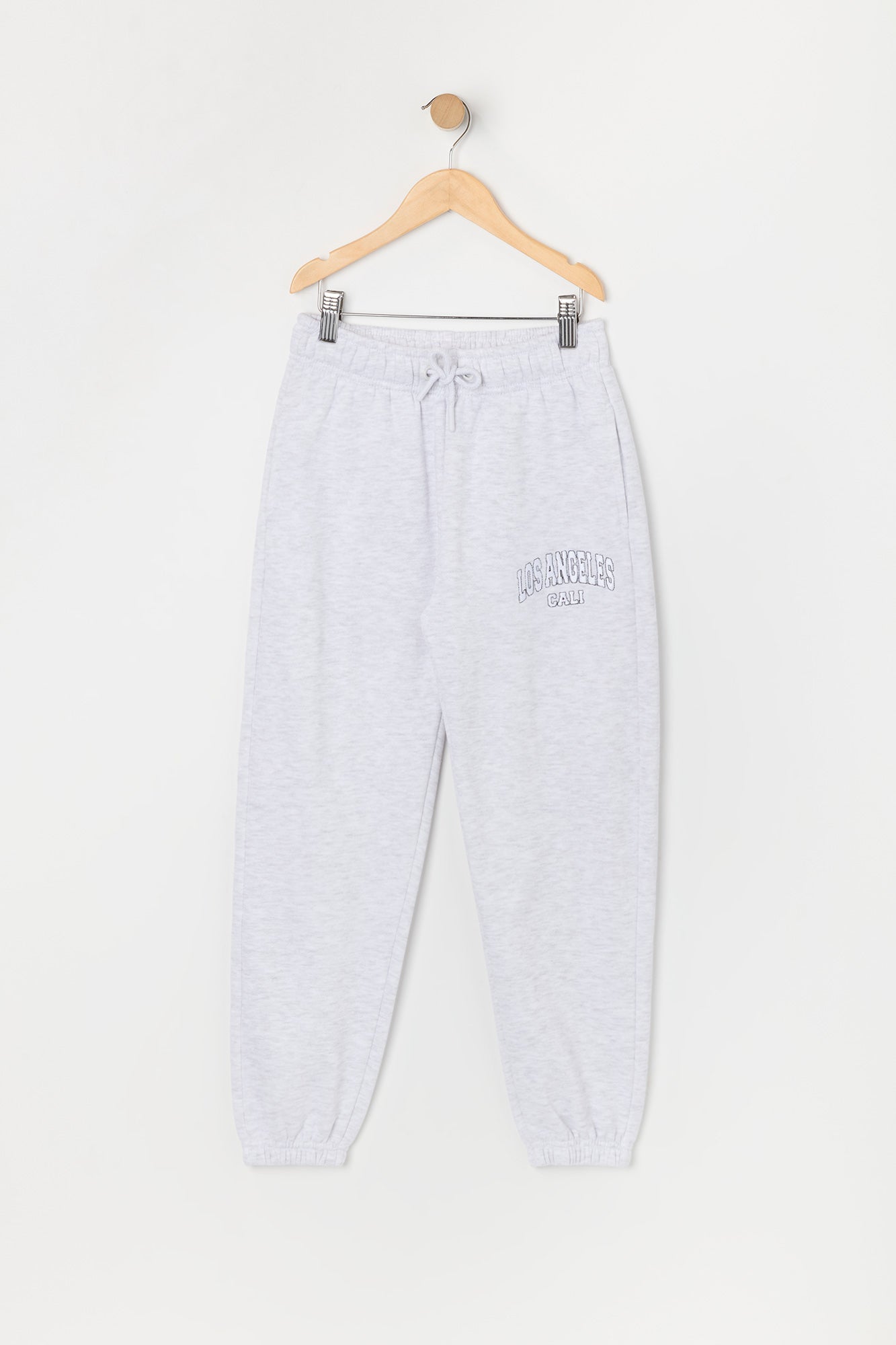 Jogger en molleton avec motif brodé Los Angeles pour fille