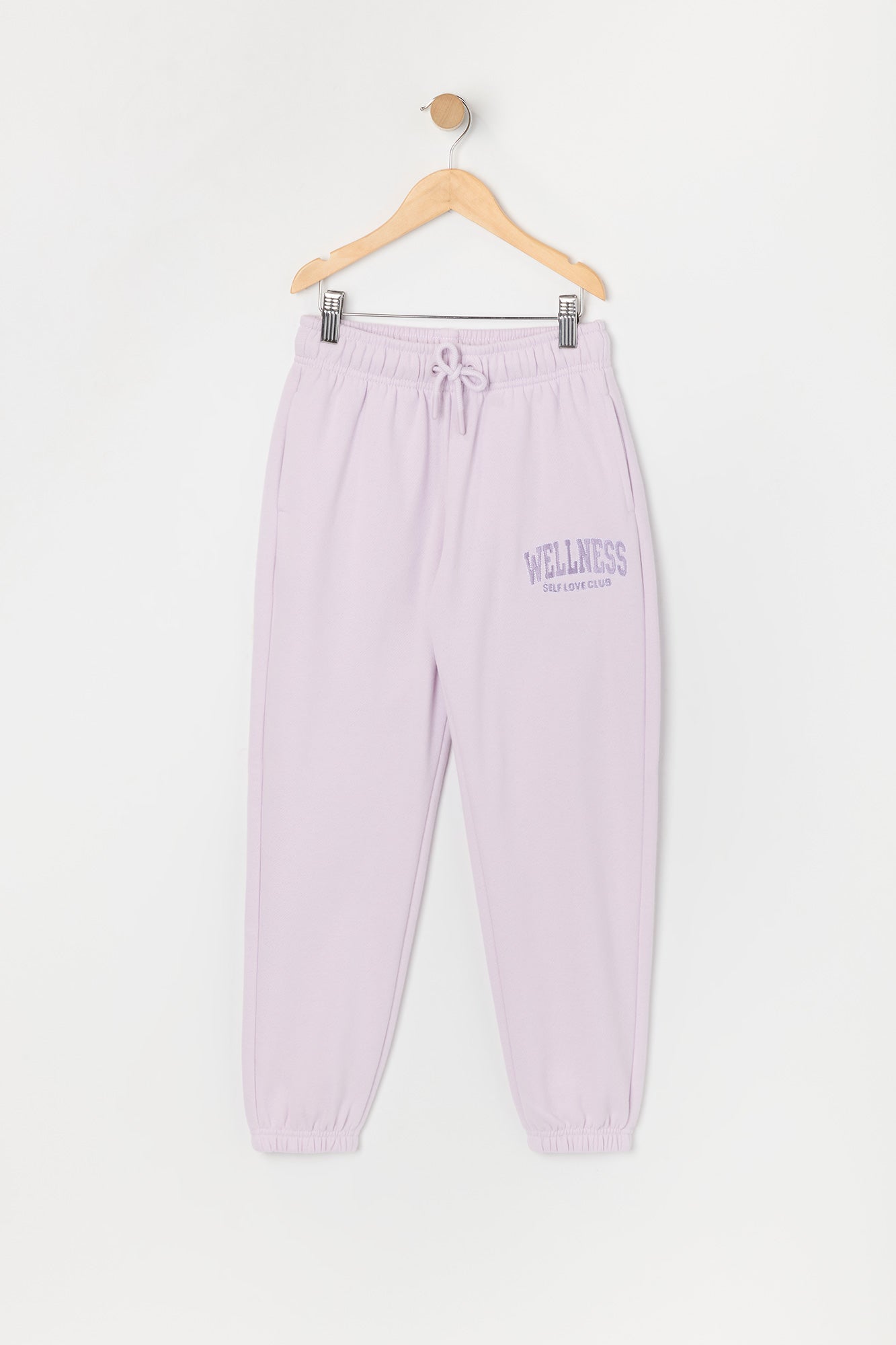 Jogger en molleton avec motif brodé Wellness Club pour fille