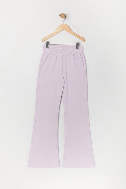 Pantalon à jambe évasée en molleton pour fille