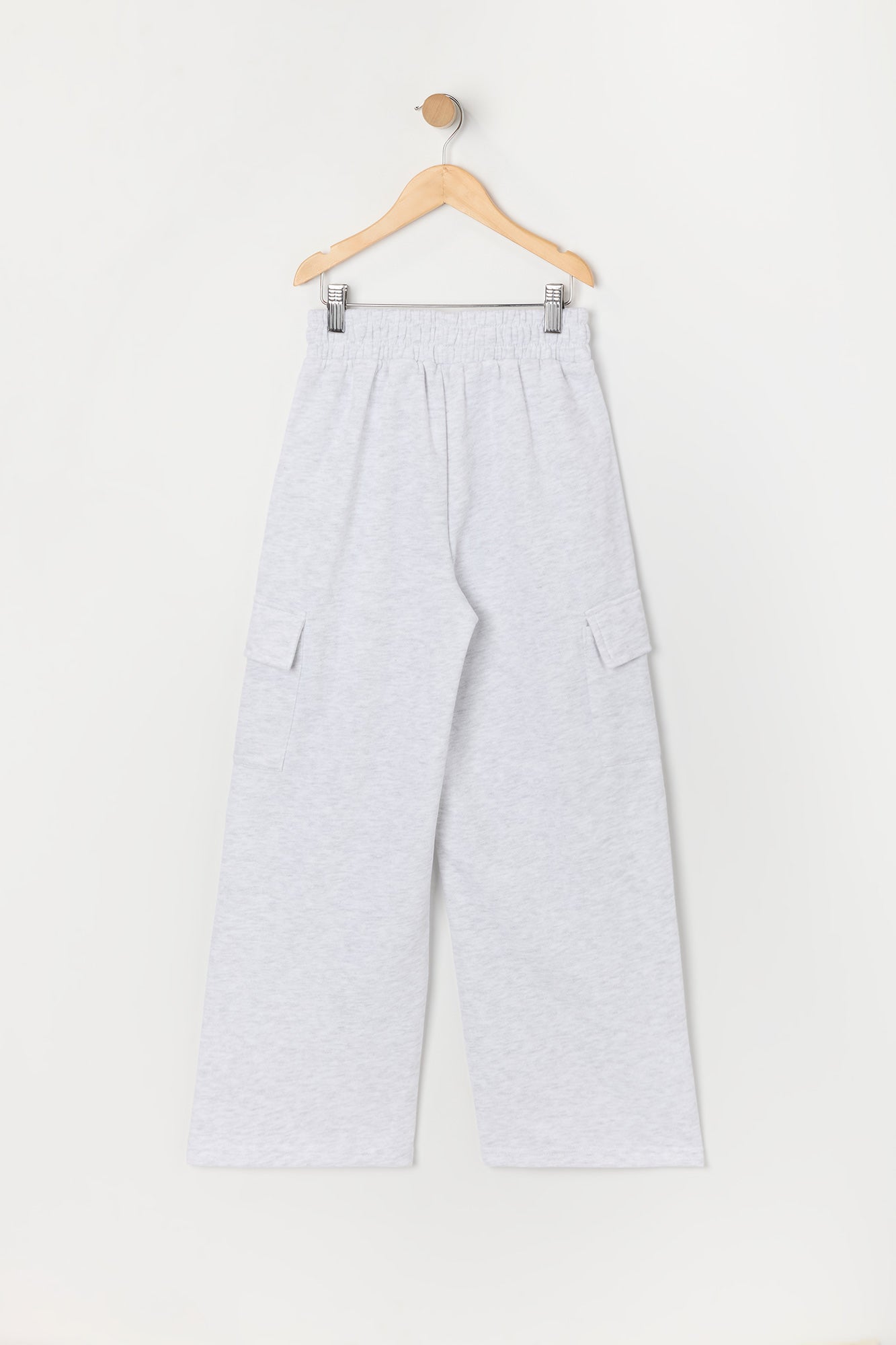 Pantalon d'entraînement cargo à jambe large en molleton pour fille