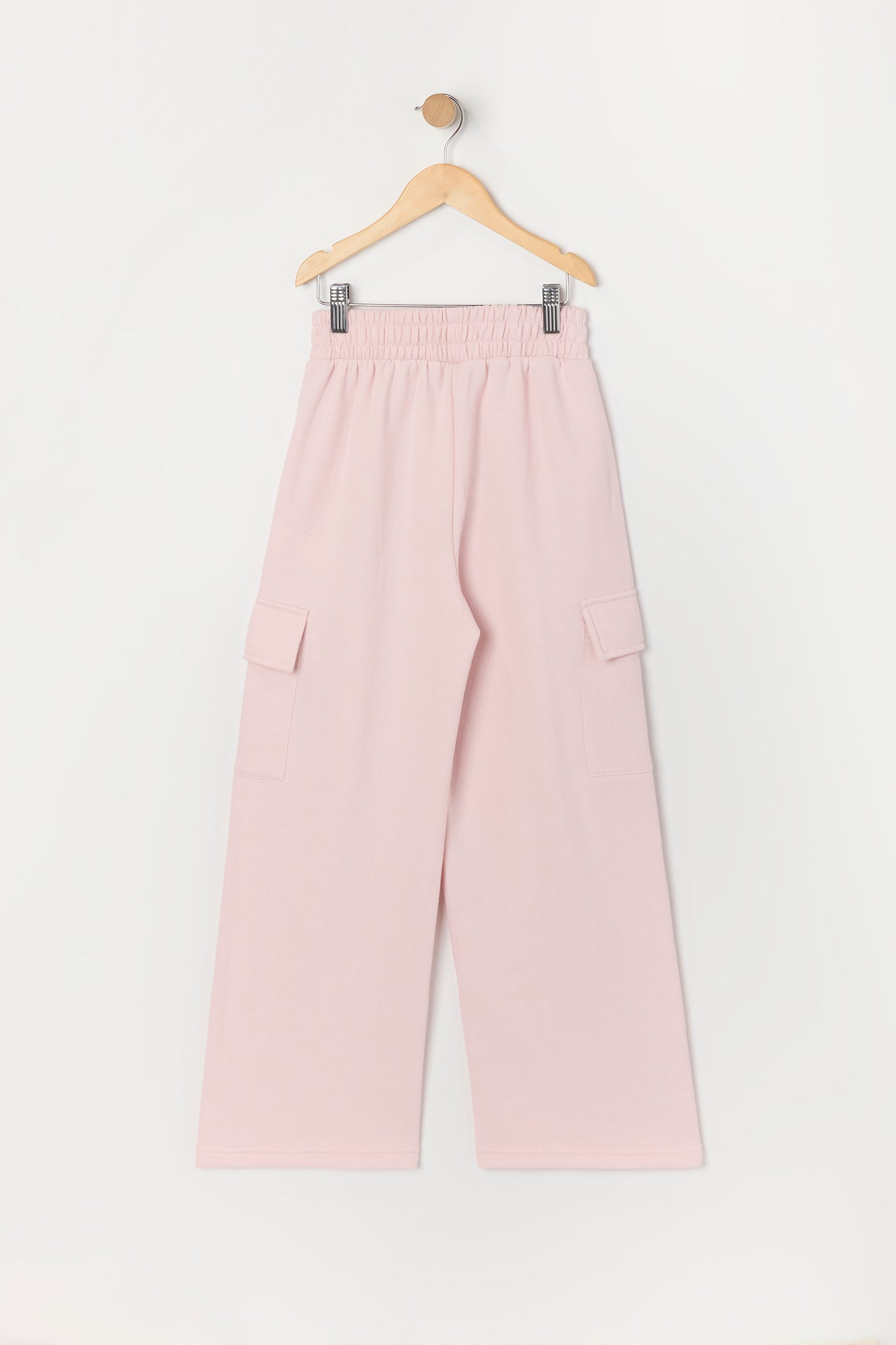 Pantalon d'entraînement cargo à jambe large en molleton pour fille